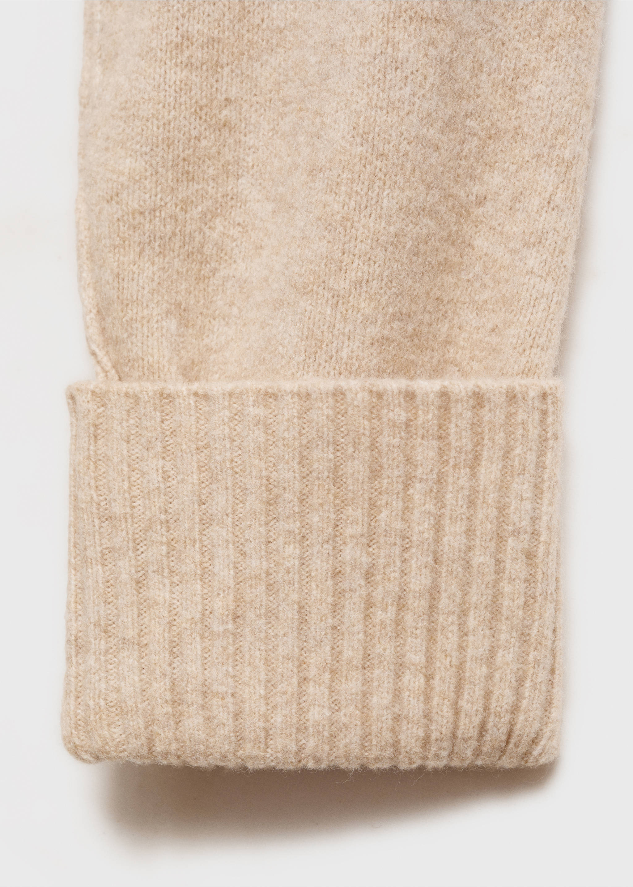 Sweter z wywiniętymi rękawami - Szczegóły artykułu 0, Kremowy / écru. Ref: 87010291-00.