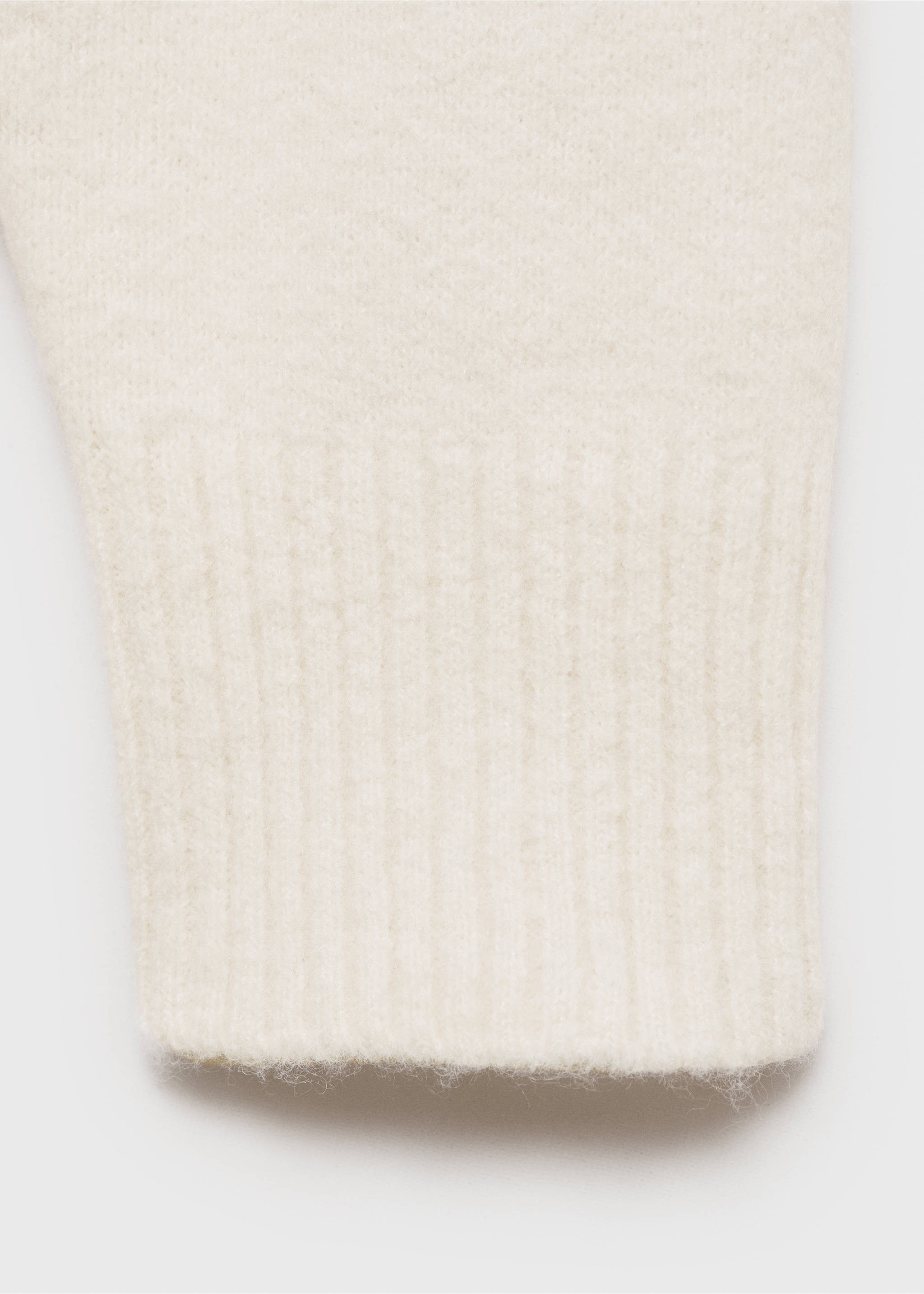 Oversized V-neck sweater - Details of the article 0, Ecru. Ref: 87010292-00.