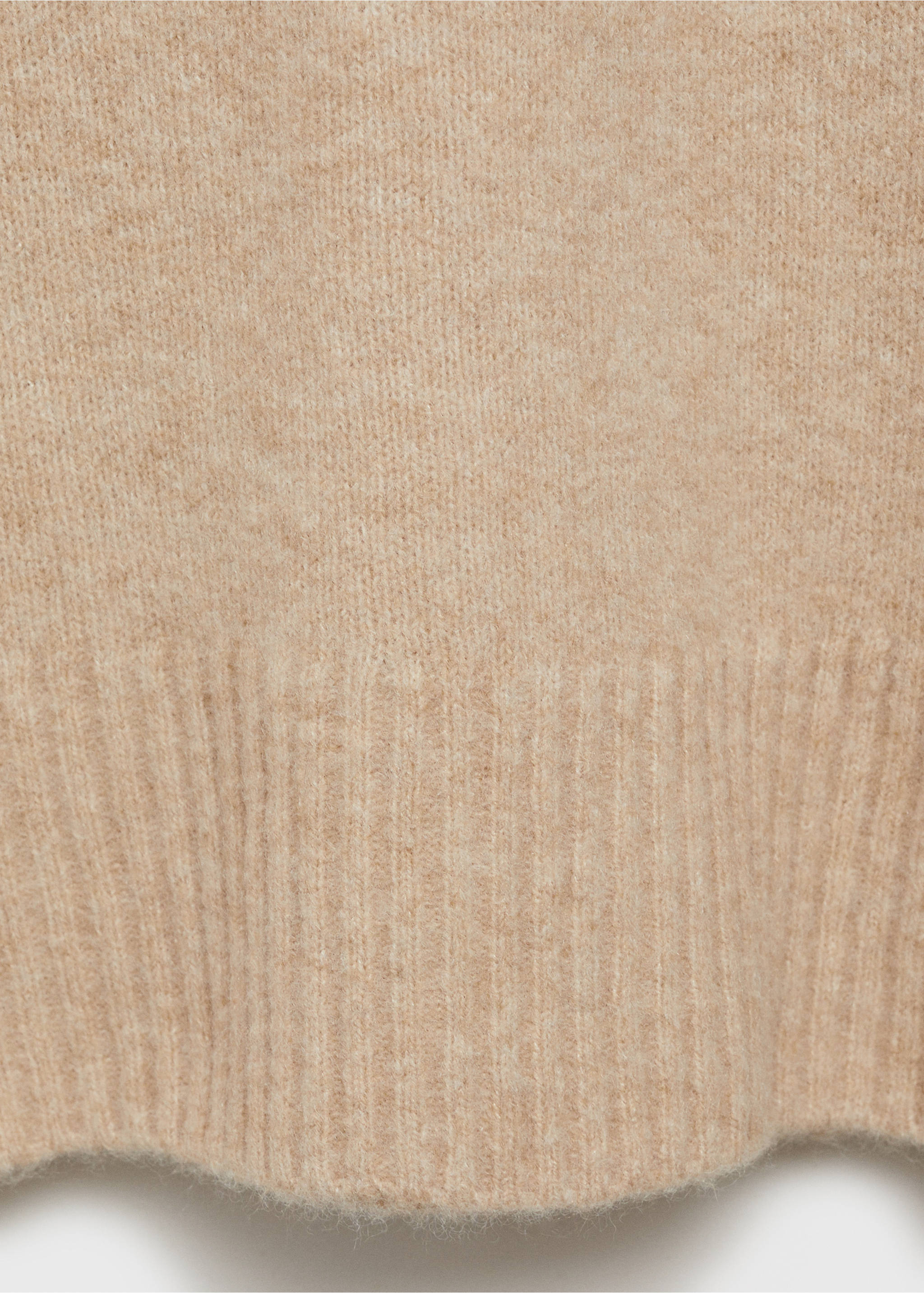 Oversized-Pullover mit V-Ausschnitt - Detail des Artikels 0, Beige. Ref: 87010292-00.