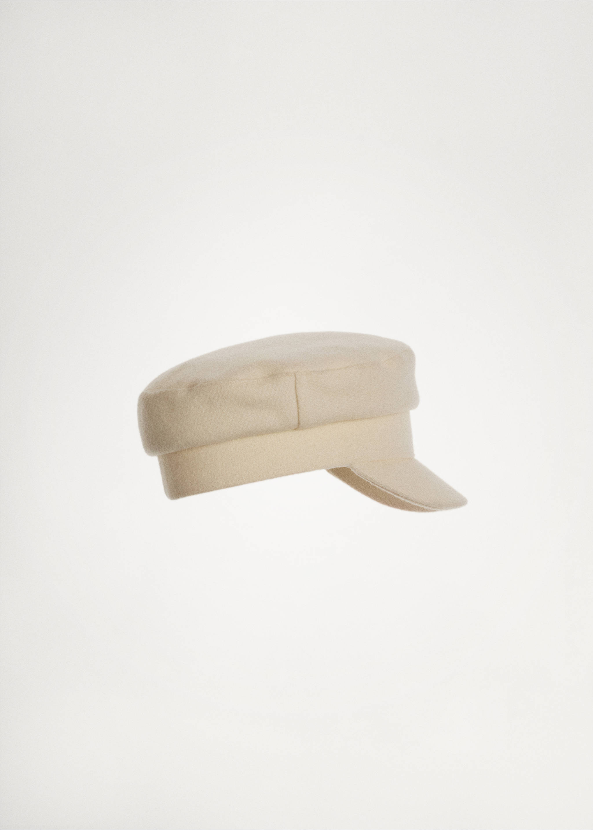 Plain baker cap - Details of the article 5, Ecru. Ref: 87010295-00.