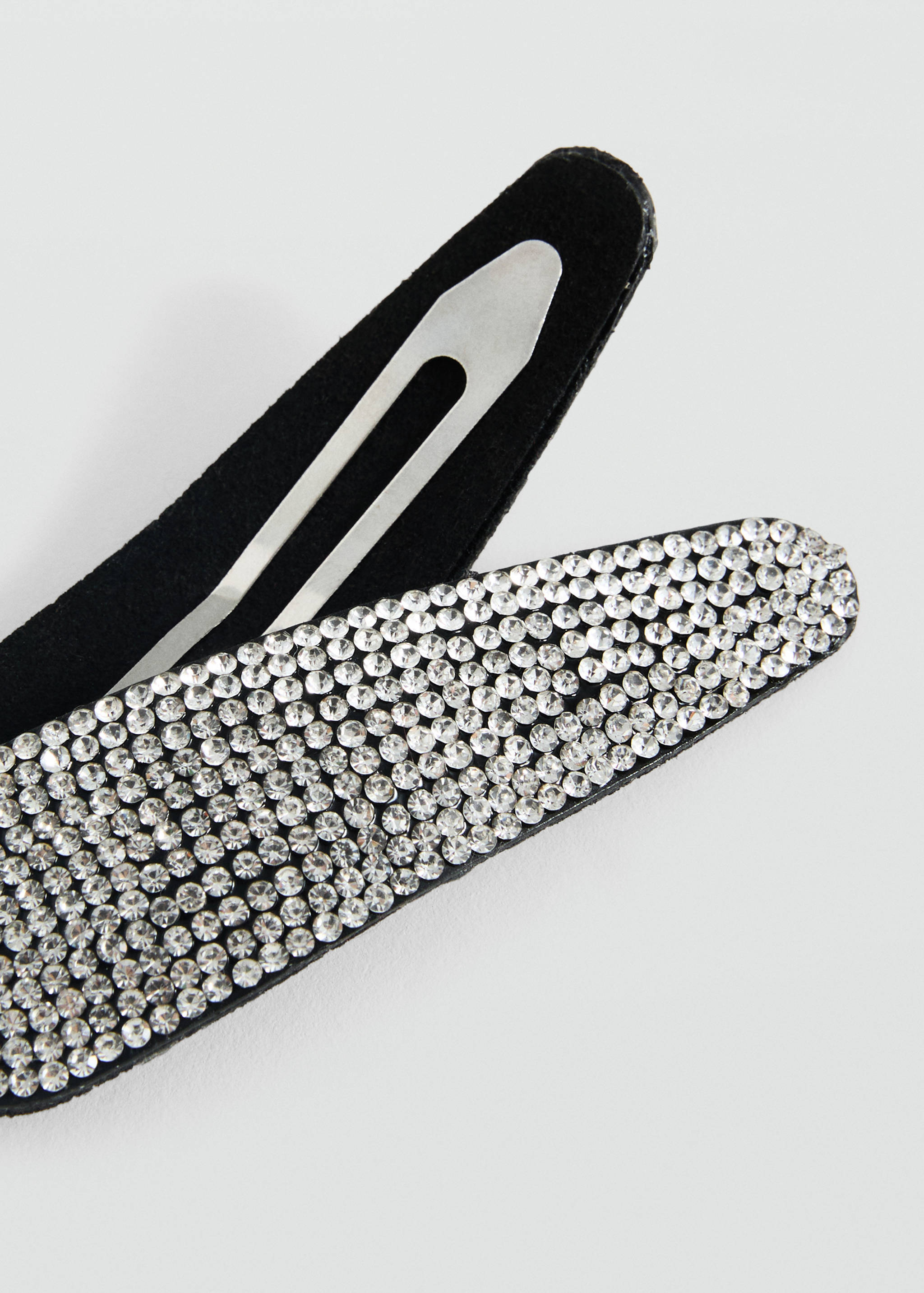 Pack of 2 rhinestone hair clips - Medium plane