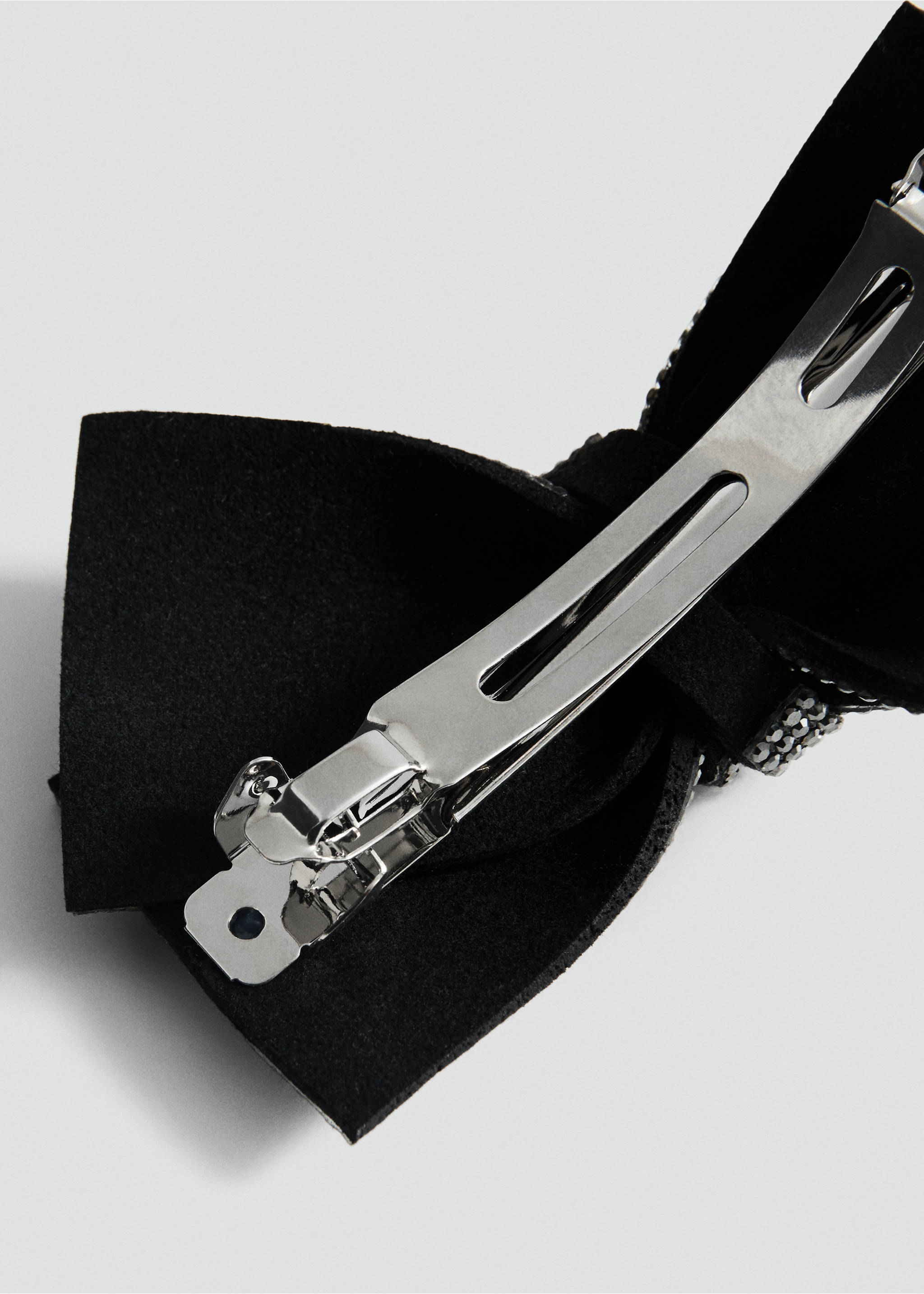 Haarspange mit Schleife - Mittlere Ansicht, Schwarz. Ref: 87010302-00.