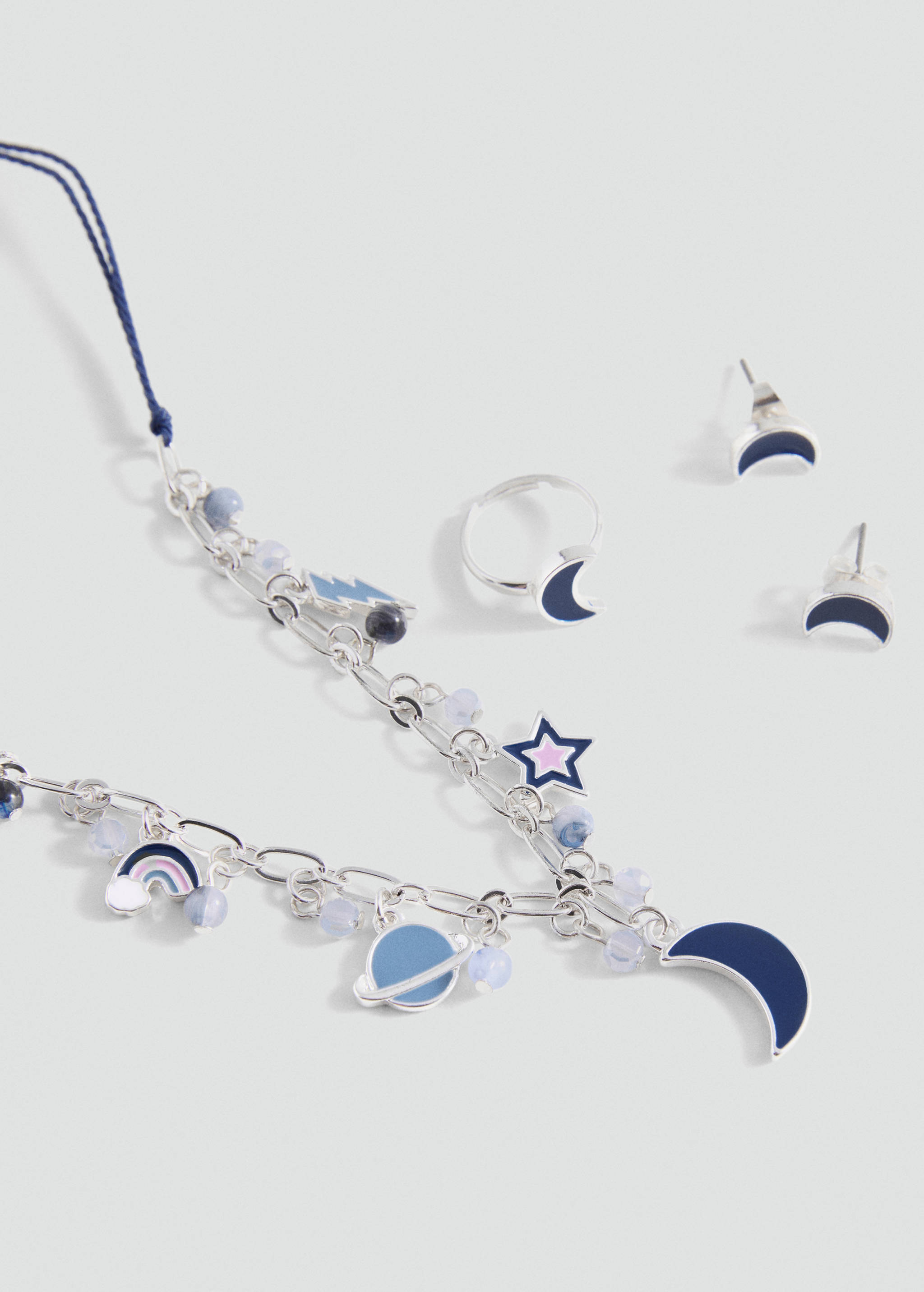 Mixed bead necklace - Medium plane