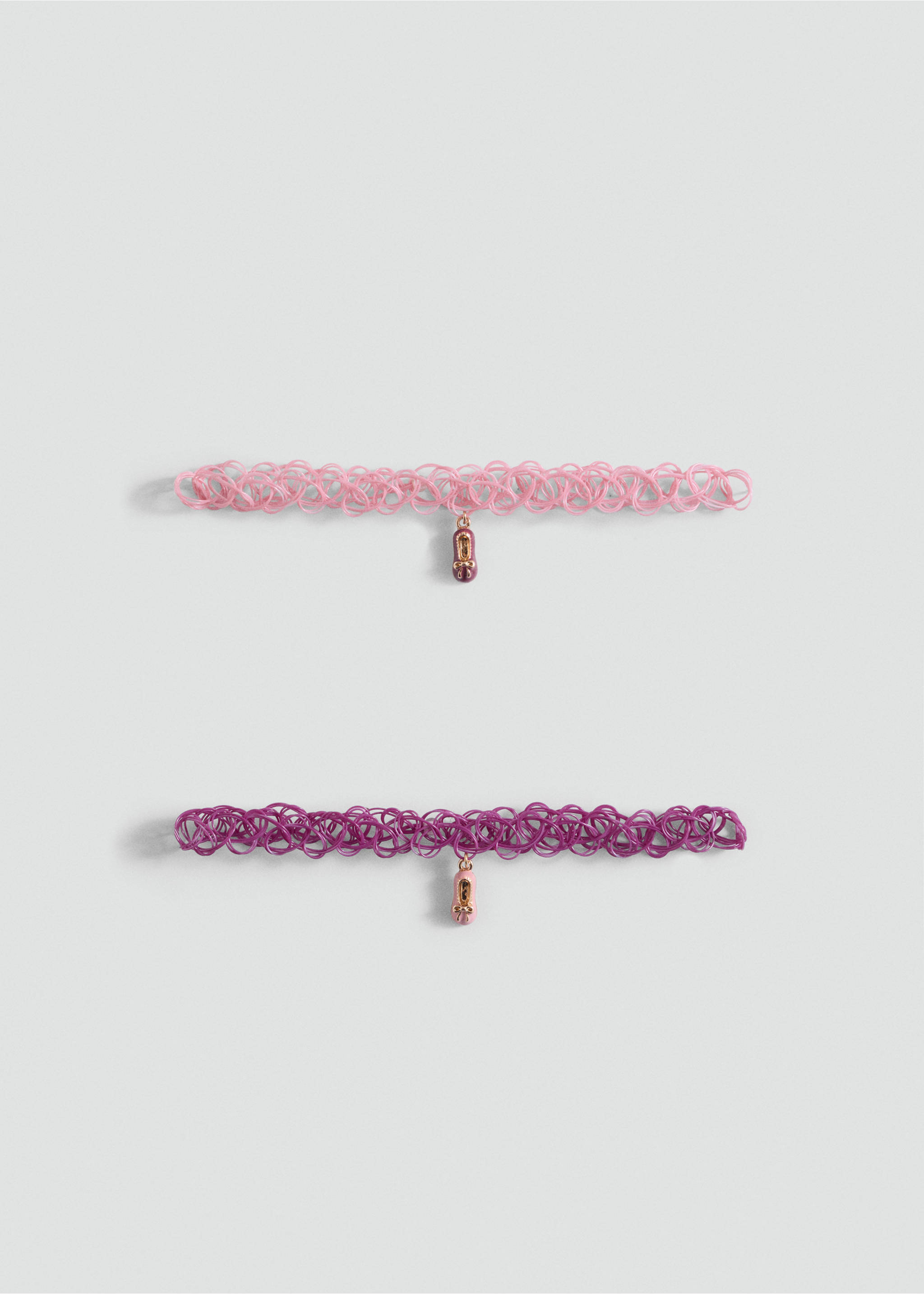 2 Pendant chockers pack - Article without model, Pale Pink. Ref: 87010326-00.