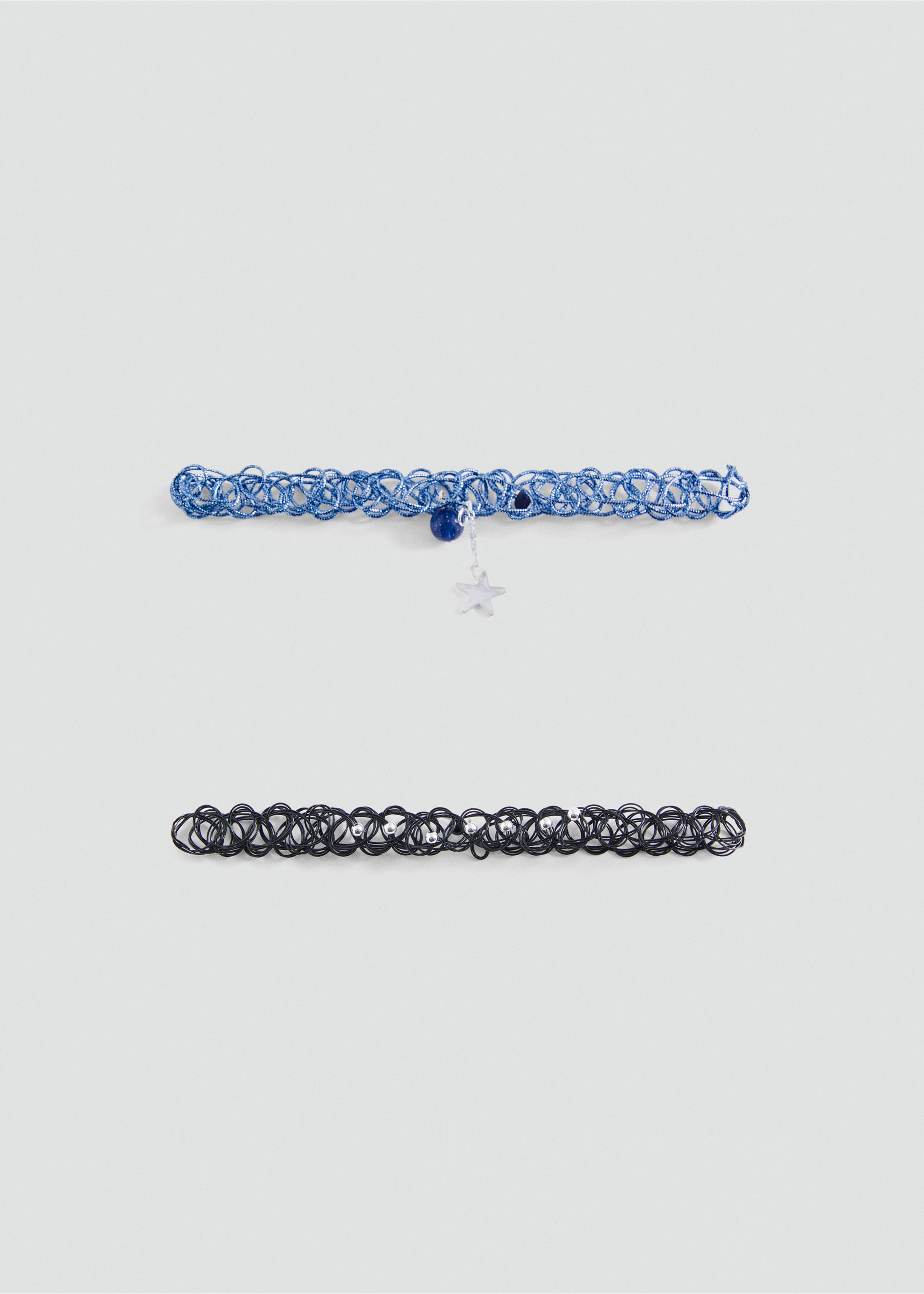 Pack of 2 chokers - Article without model, Black. Ref: 87010329-00.