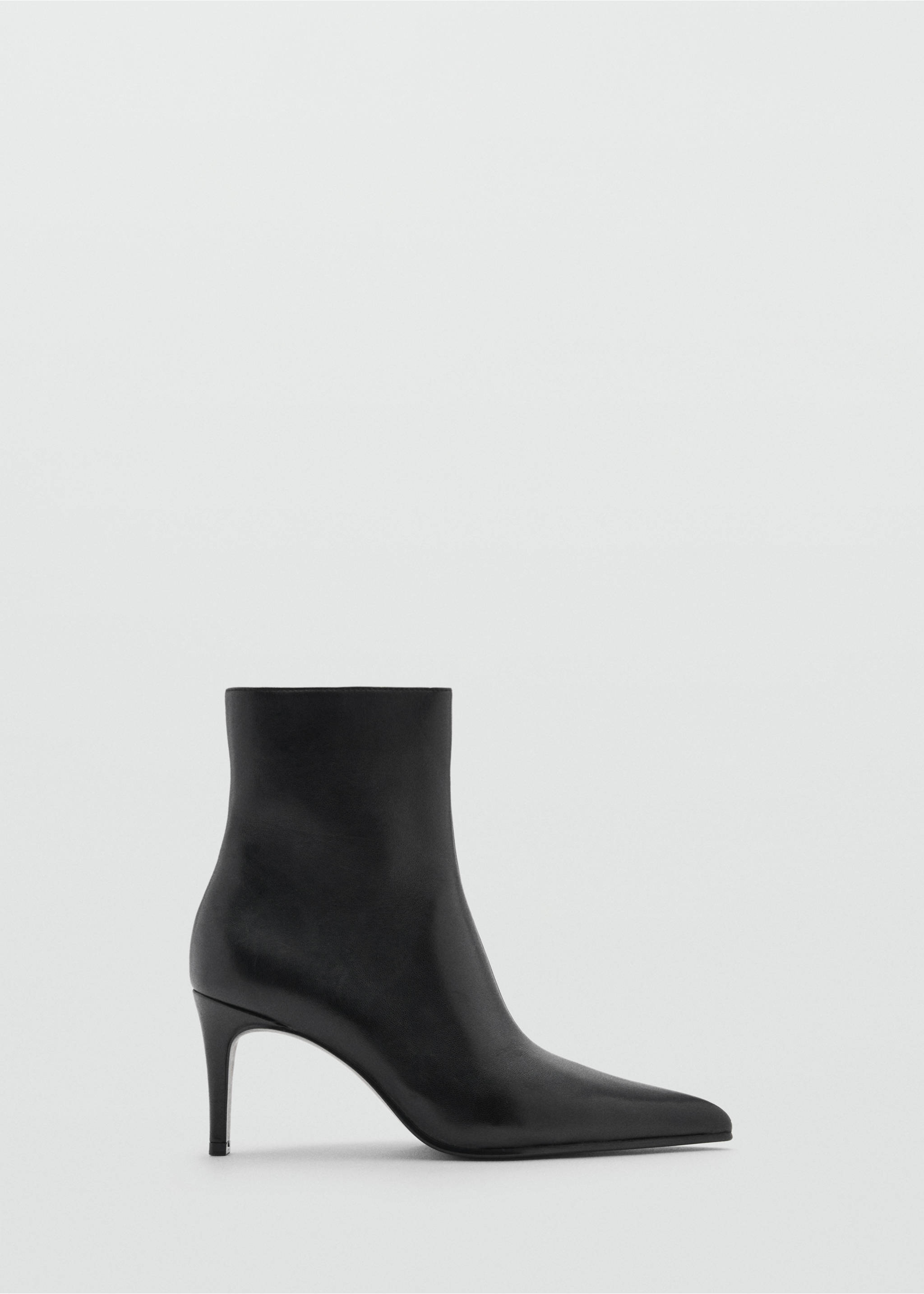 Leather pointed ankle boots - Article without model, Black. Ref: 87010337-00.