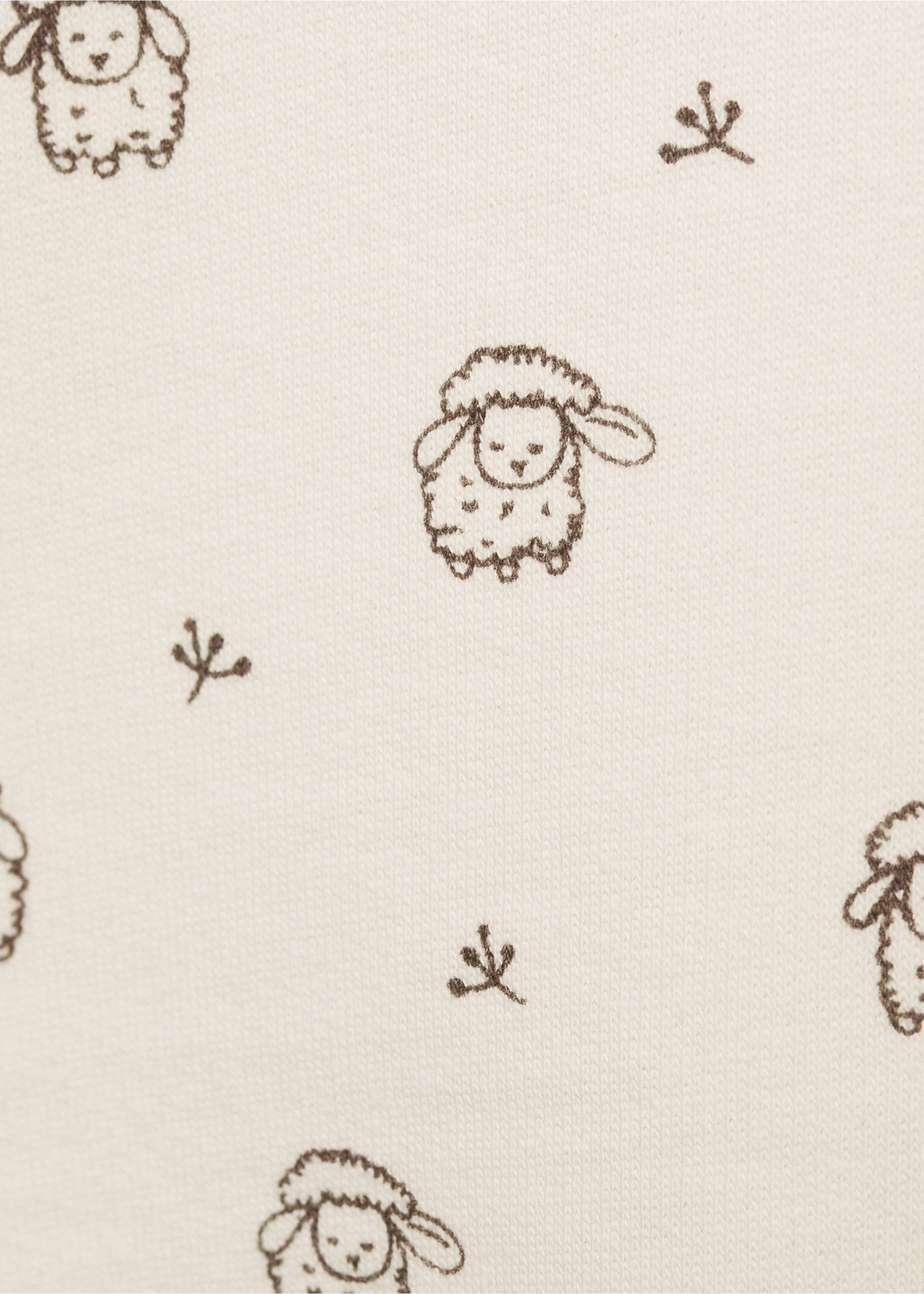 Printed cotton sweatshirt - Details of the article 0, Off White. Ref: 87010343-00.