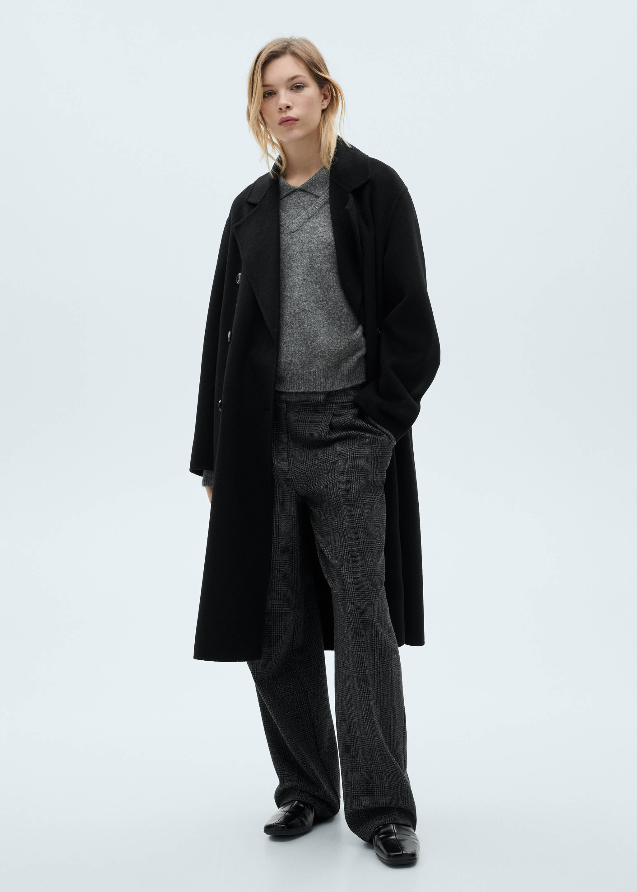 Handmade oversized wool coat - General plane