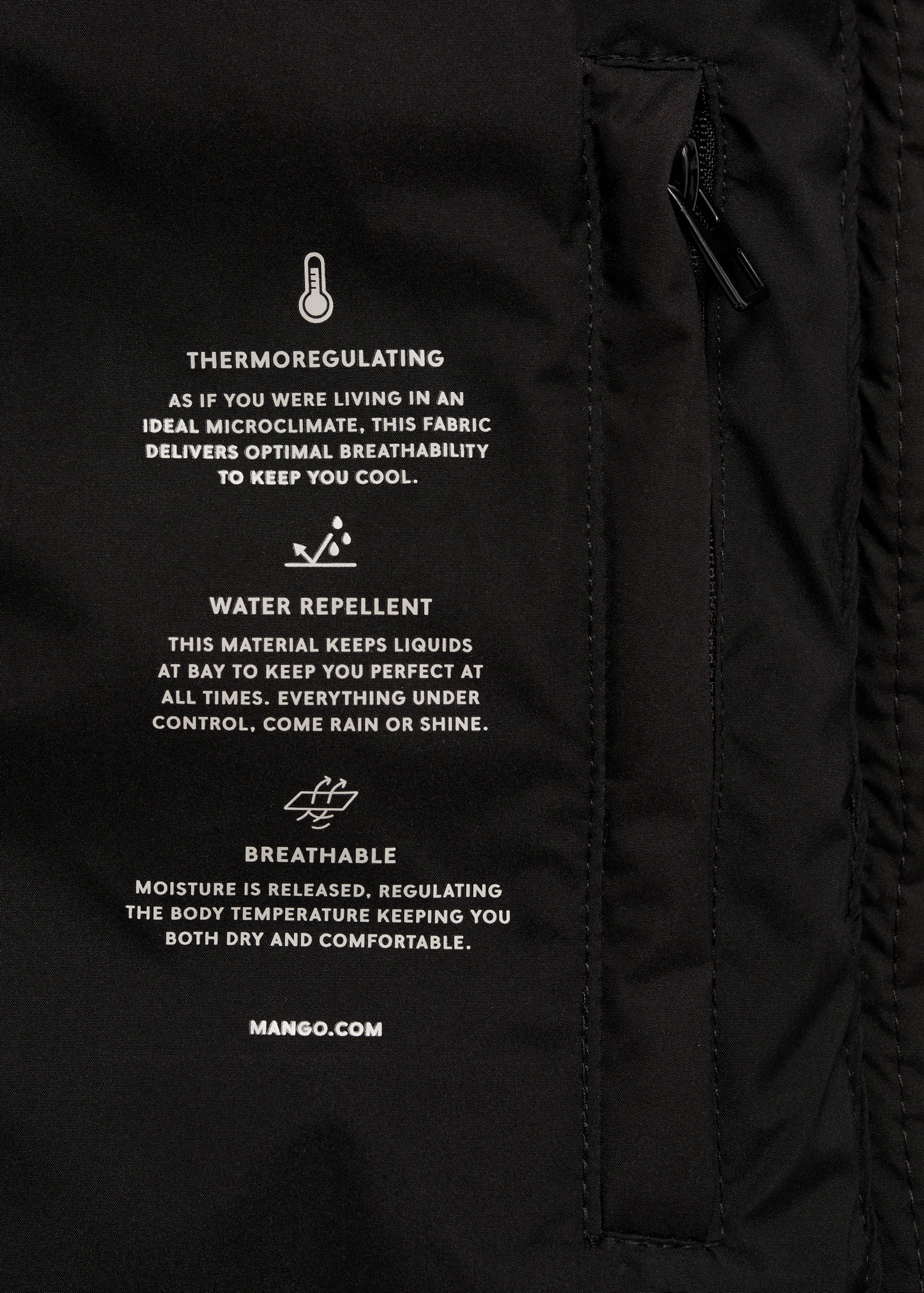 Waterproof gewatteerde midi-anorak - Detail van het artikel 0