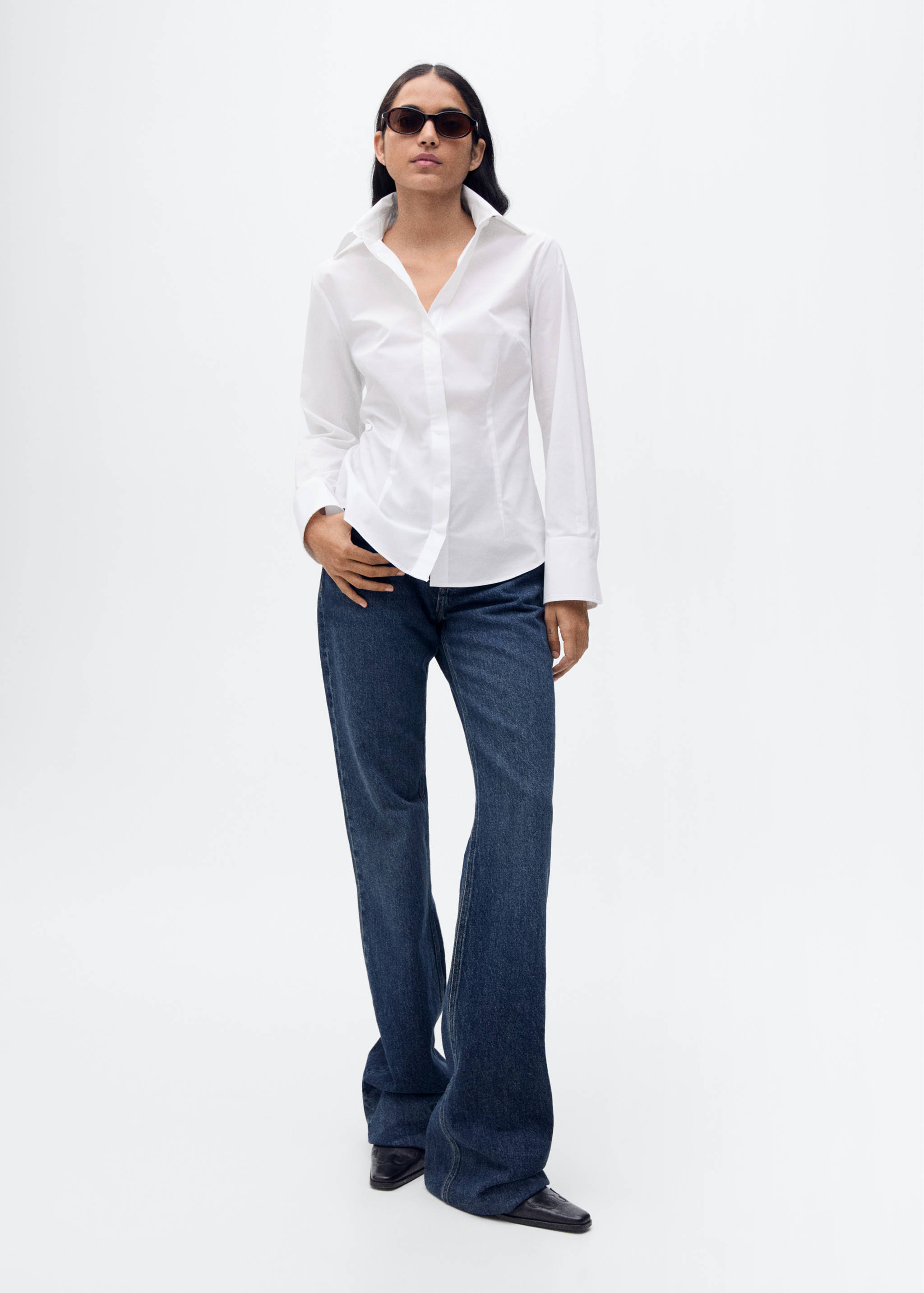 Fitted cotton shirt - General plane