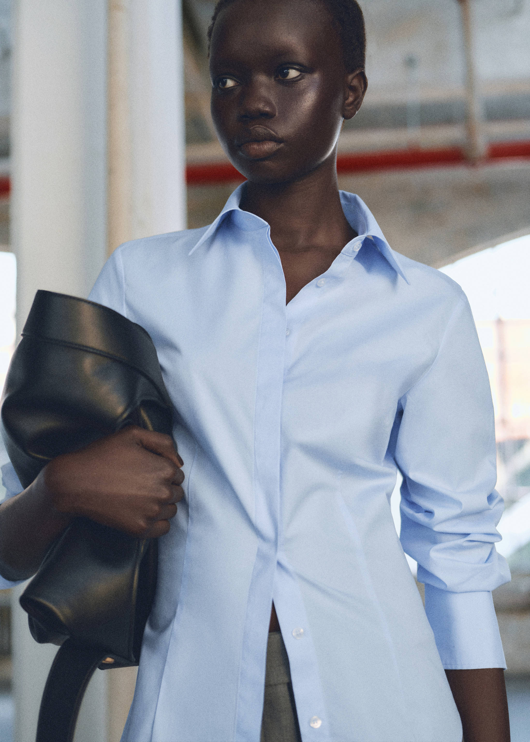 Fitted cotton shirt - Medium plane