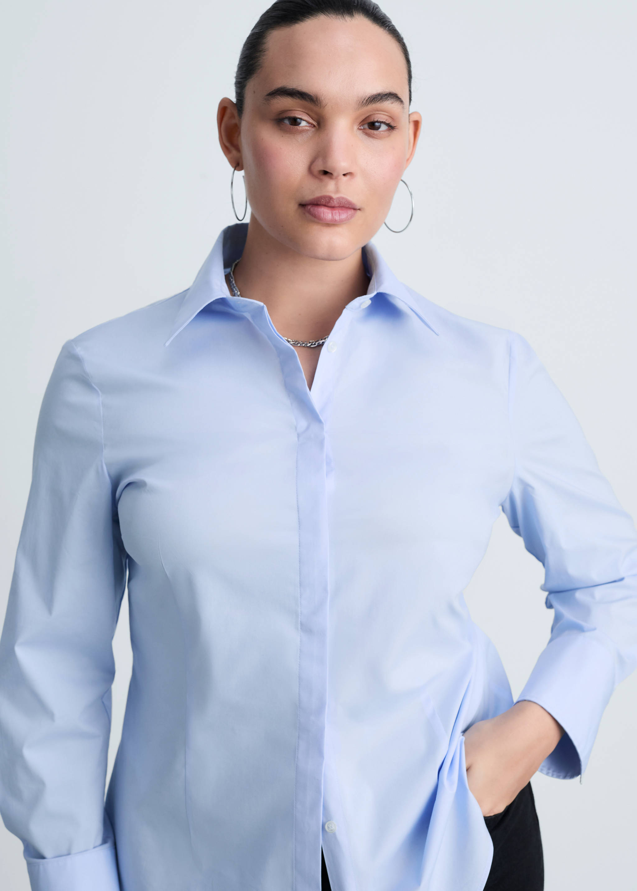 Fitted cotton shirt - Details of the article 5