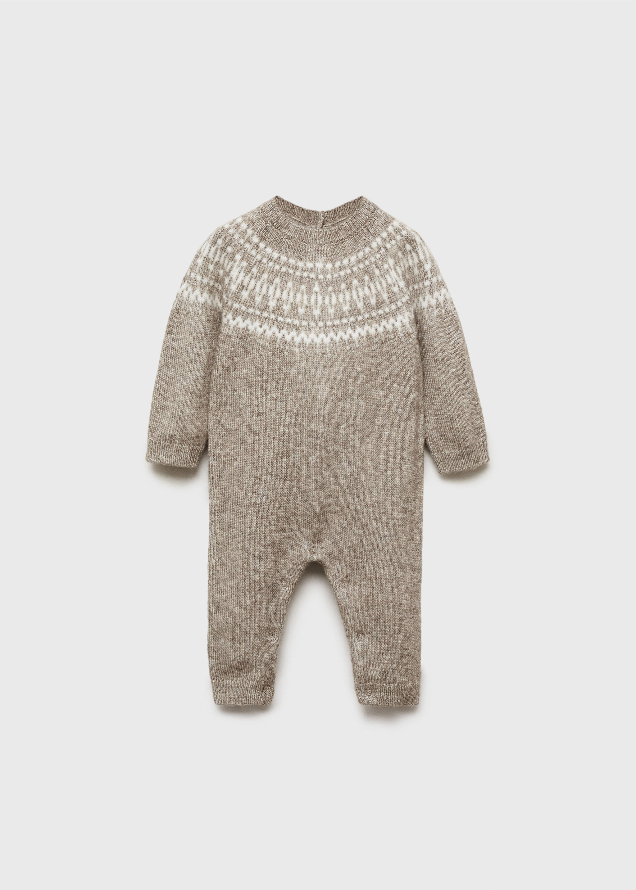 Jacquard jumpsuit - Artikel zonder model, Middenbruin. Ref: 87010355-00.