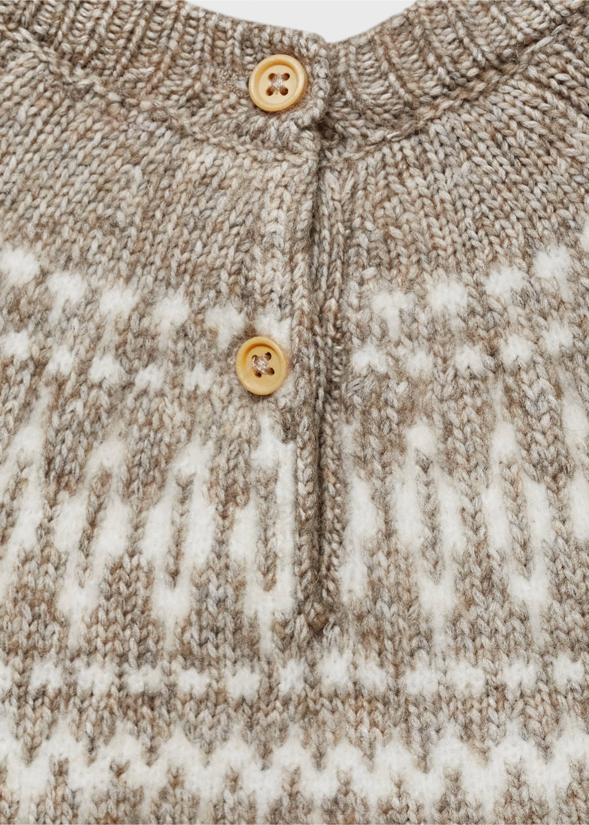 Jacquard jumpsuit - Detail van het artikel 8, Middenbruin. Ref: 87010355-00.