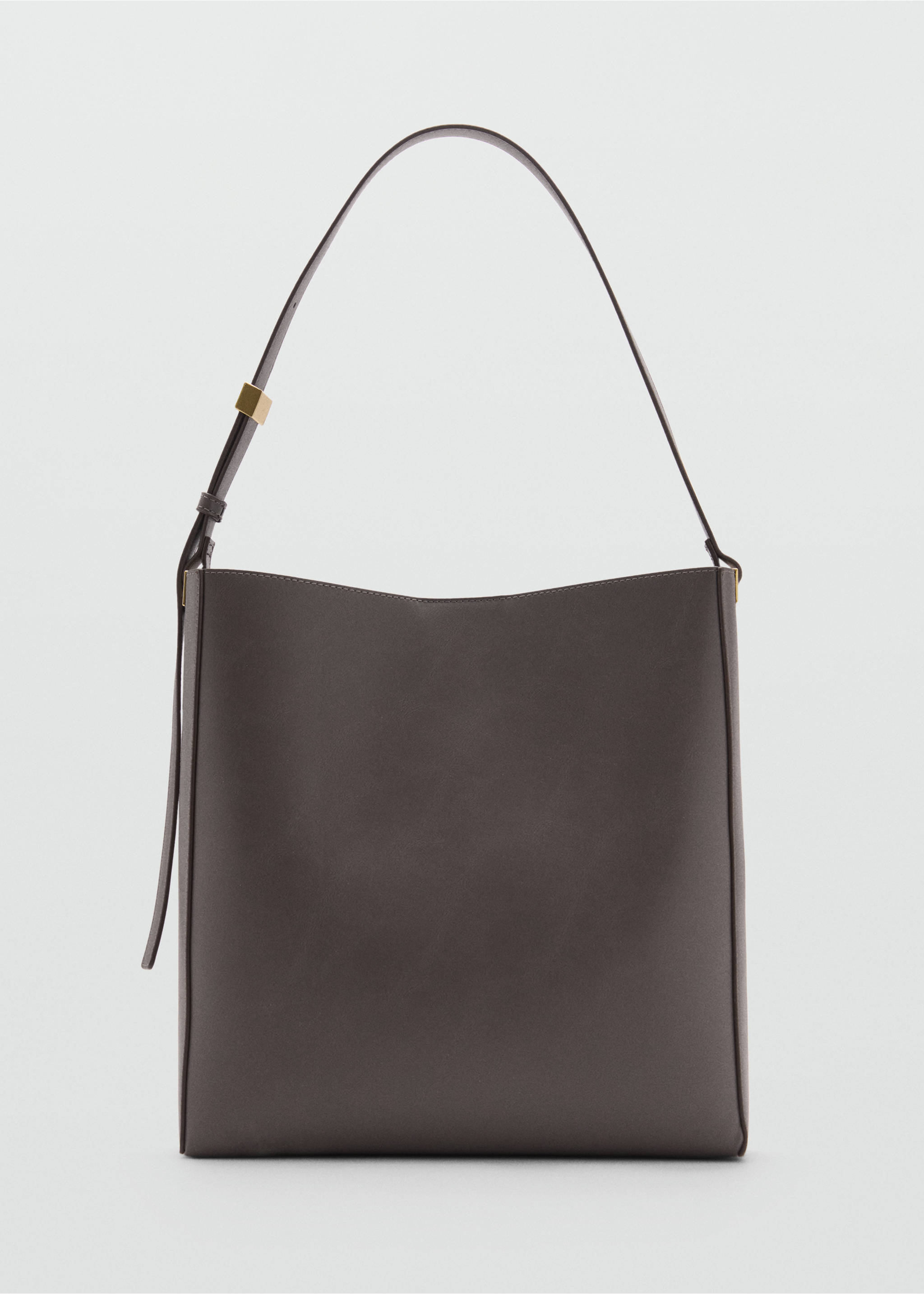 Shopper bag with metallic detail - Article without model, Grey. Ref: 87010365-00.