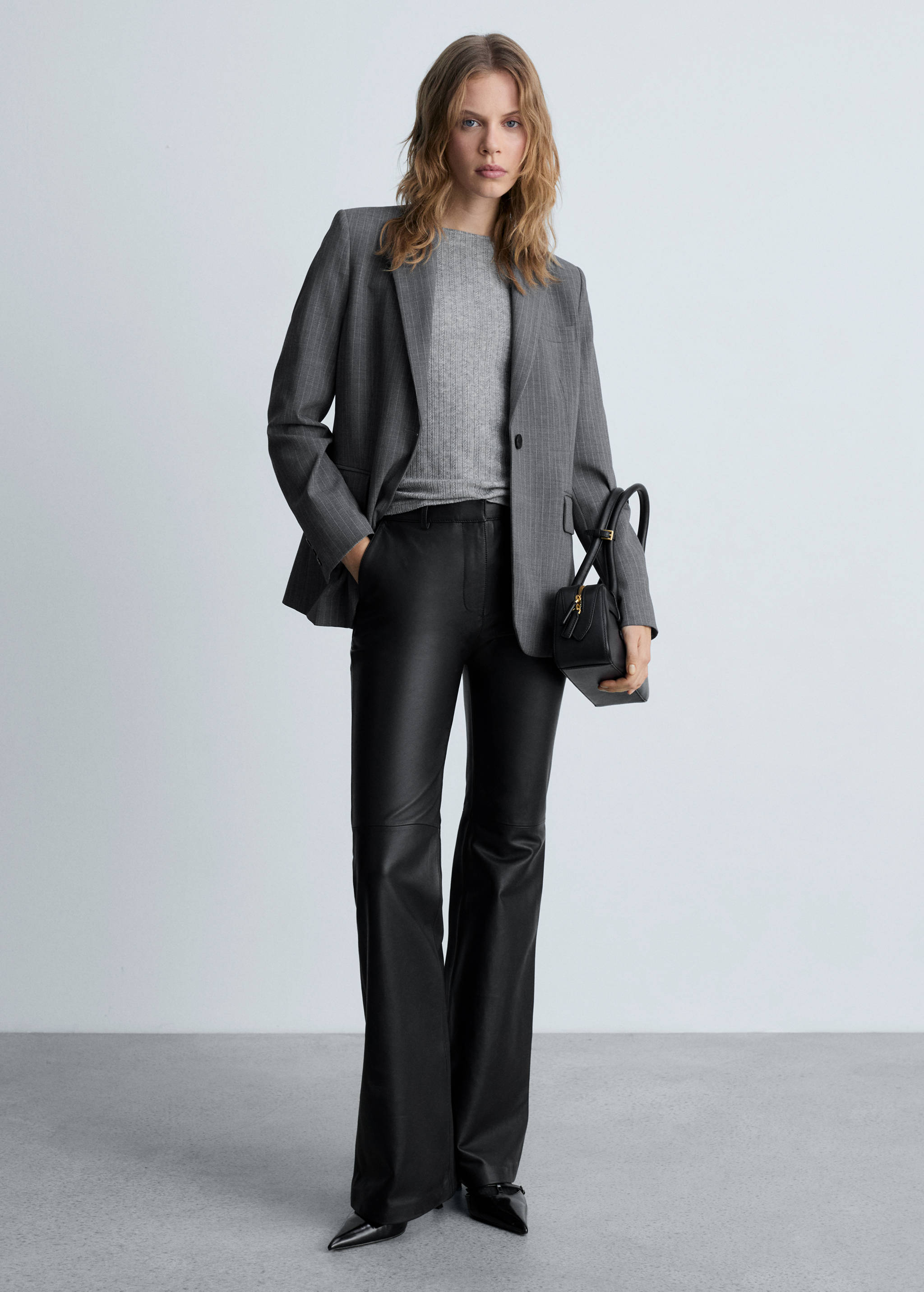 Camiseta manga larga pointelle - Plano general