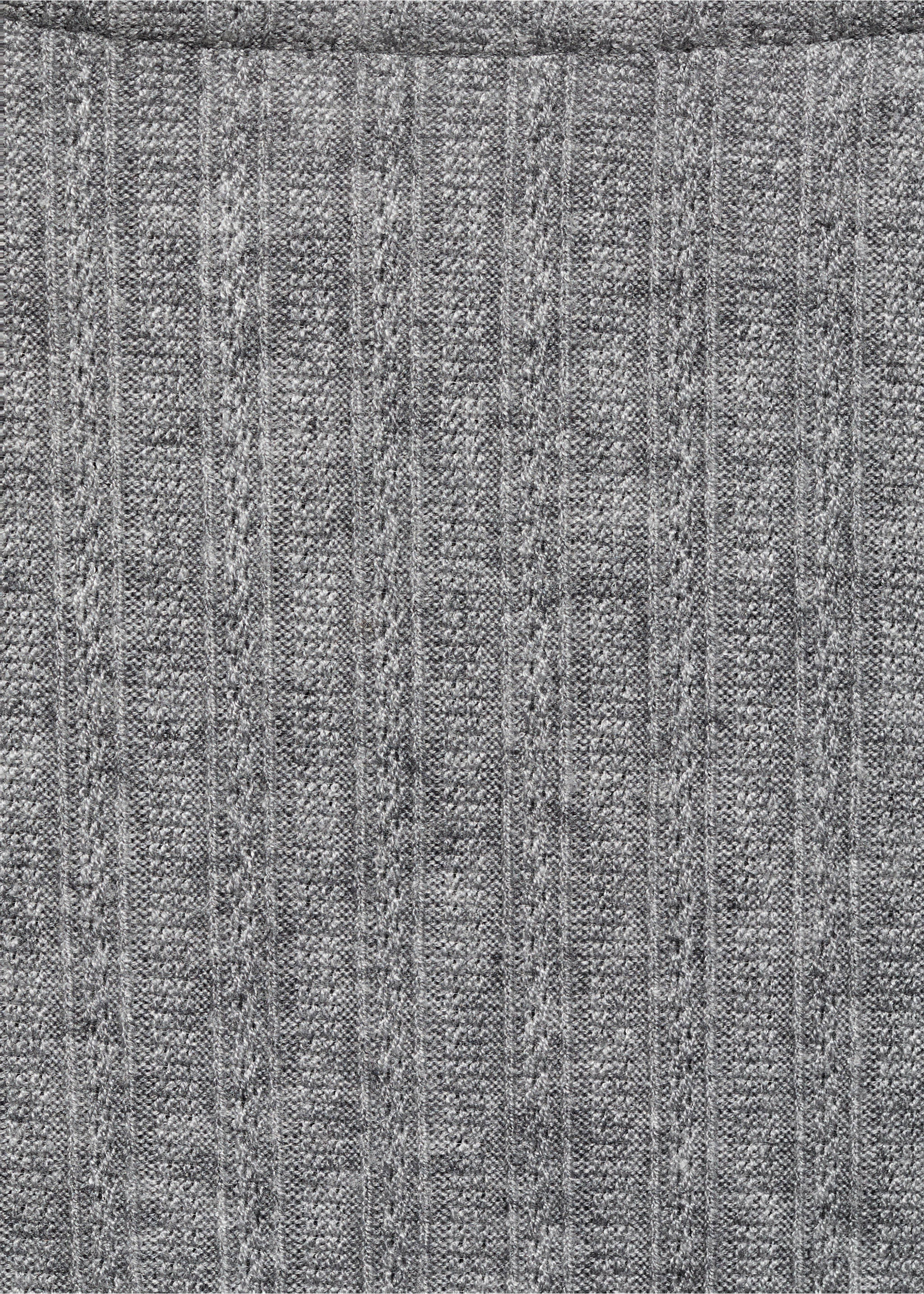 Long-sleeved pointelle t-shirt - Details of the article 8, Medium Heather Grey. Ref: 87010433-00.