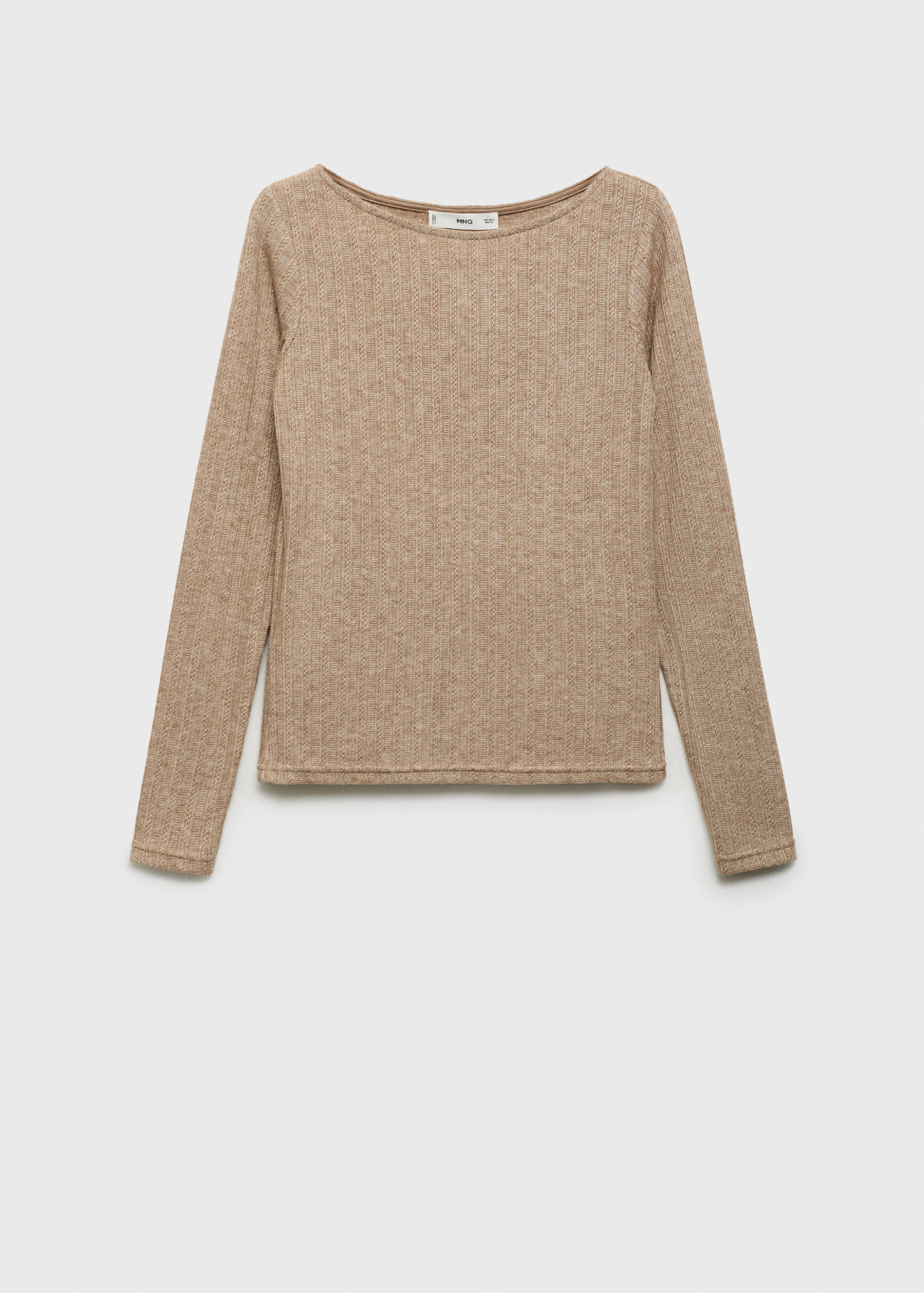 T-shirt met lange mouwen pointillé - Artikel zonder model