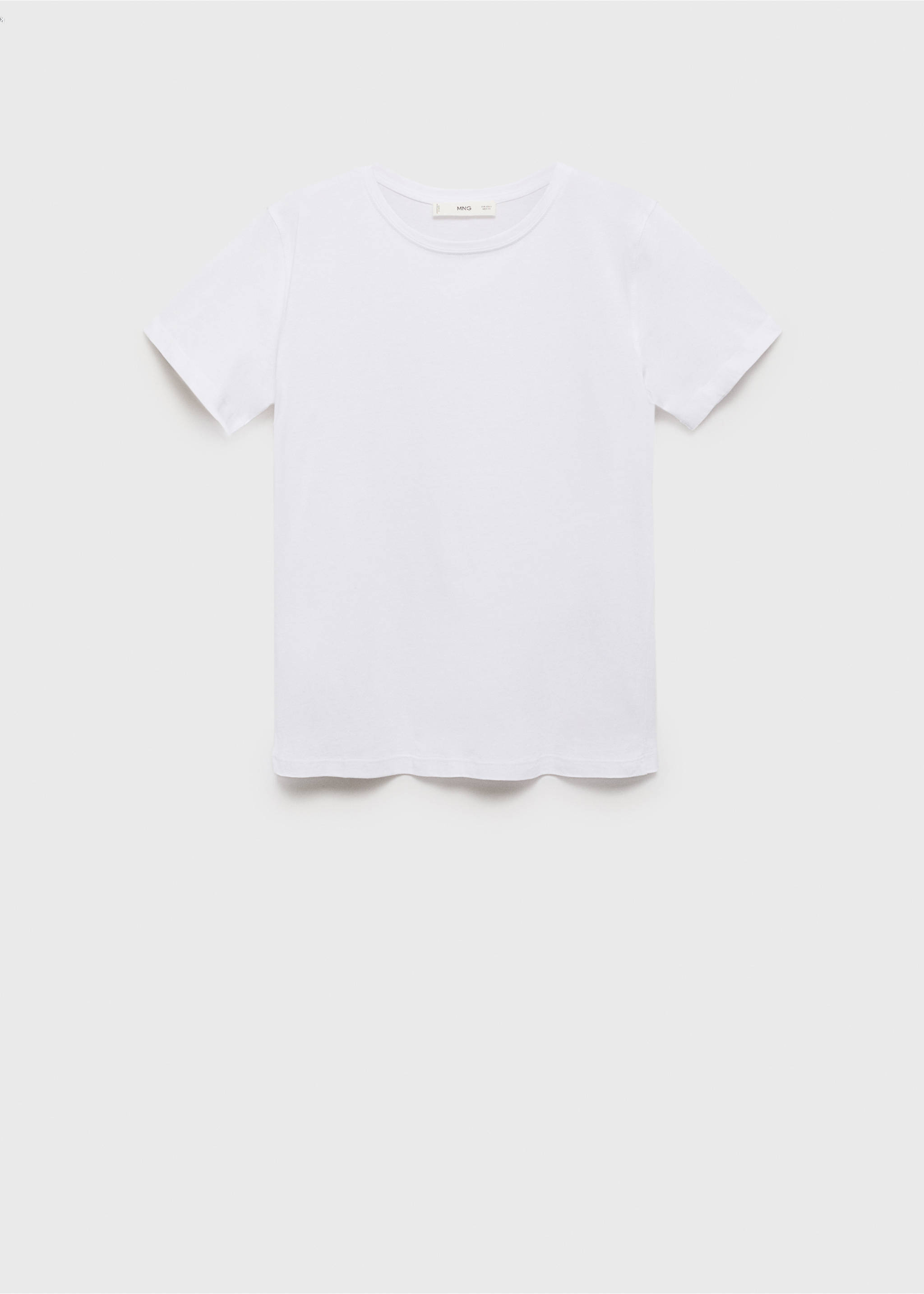 Short-sleeved cotton t-shirt - Article without model, White. Ref: 87010434-00.