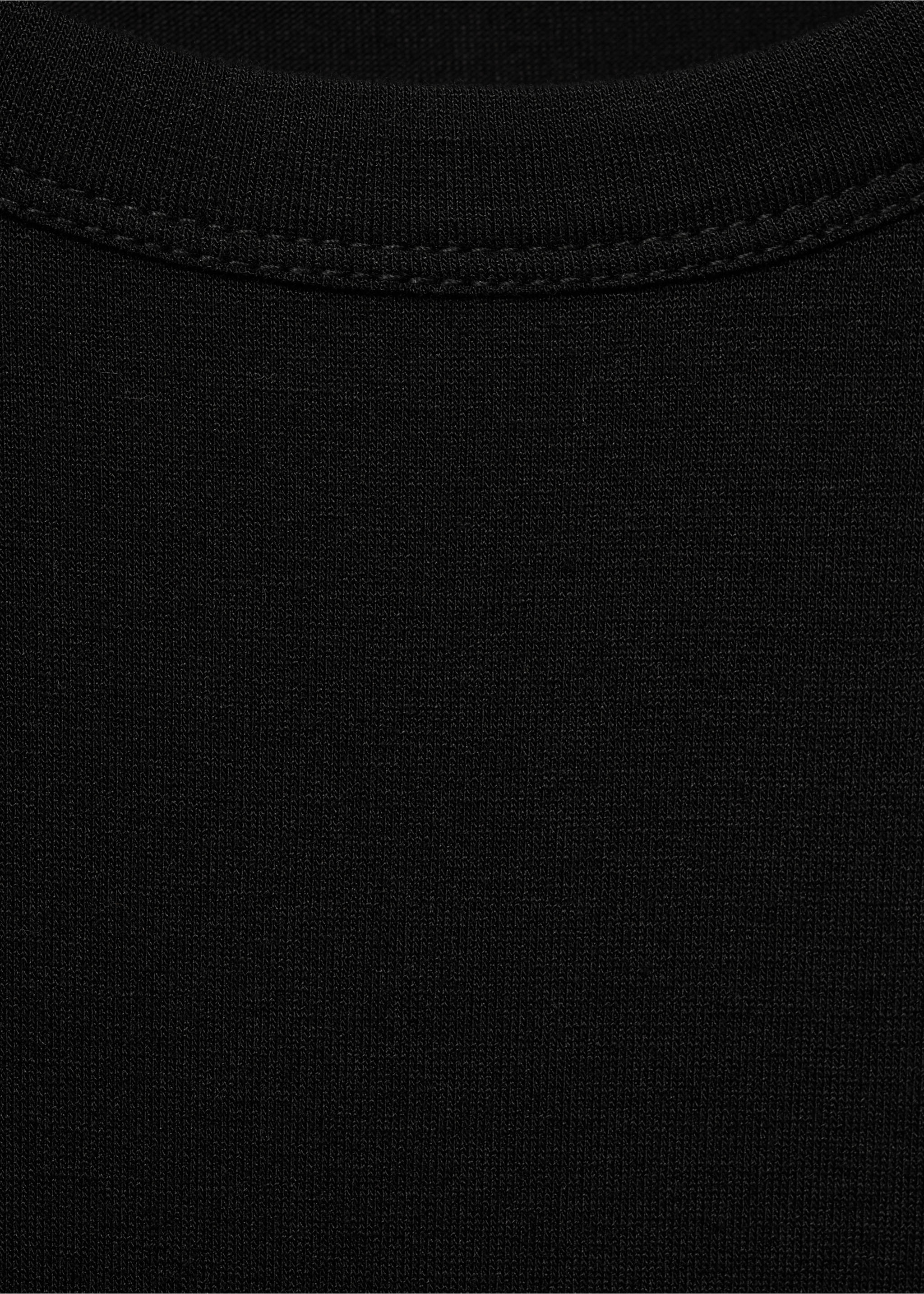 Tailliertes Langarm-T-Shirt - Detail des Artikels 0, Schwarz. Ref: 87010438-00.