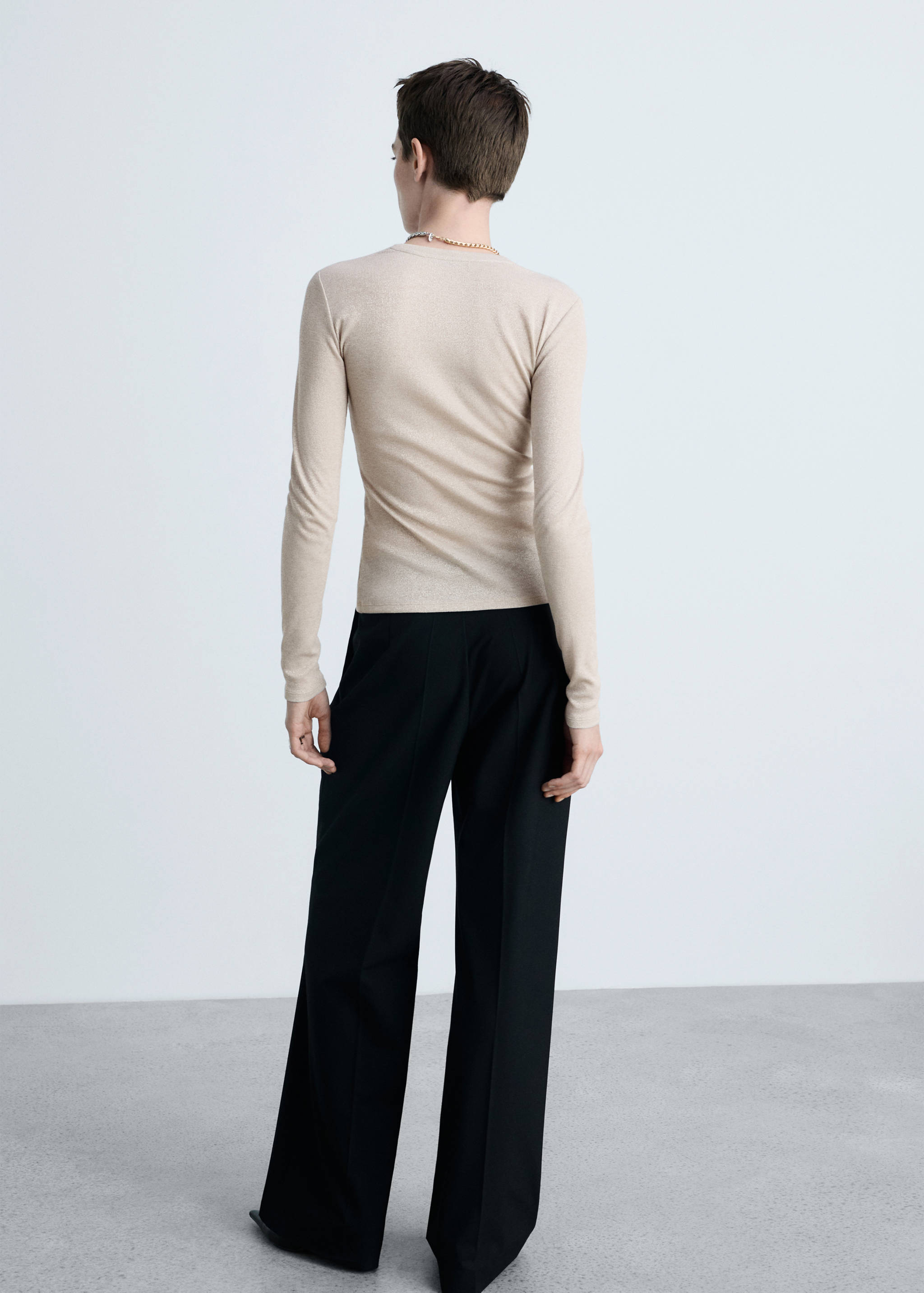 Lurex knitted t-shirt - Reverse of the article