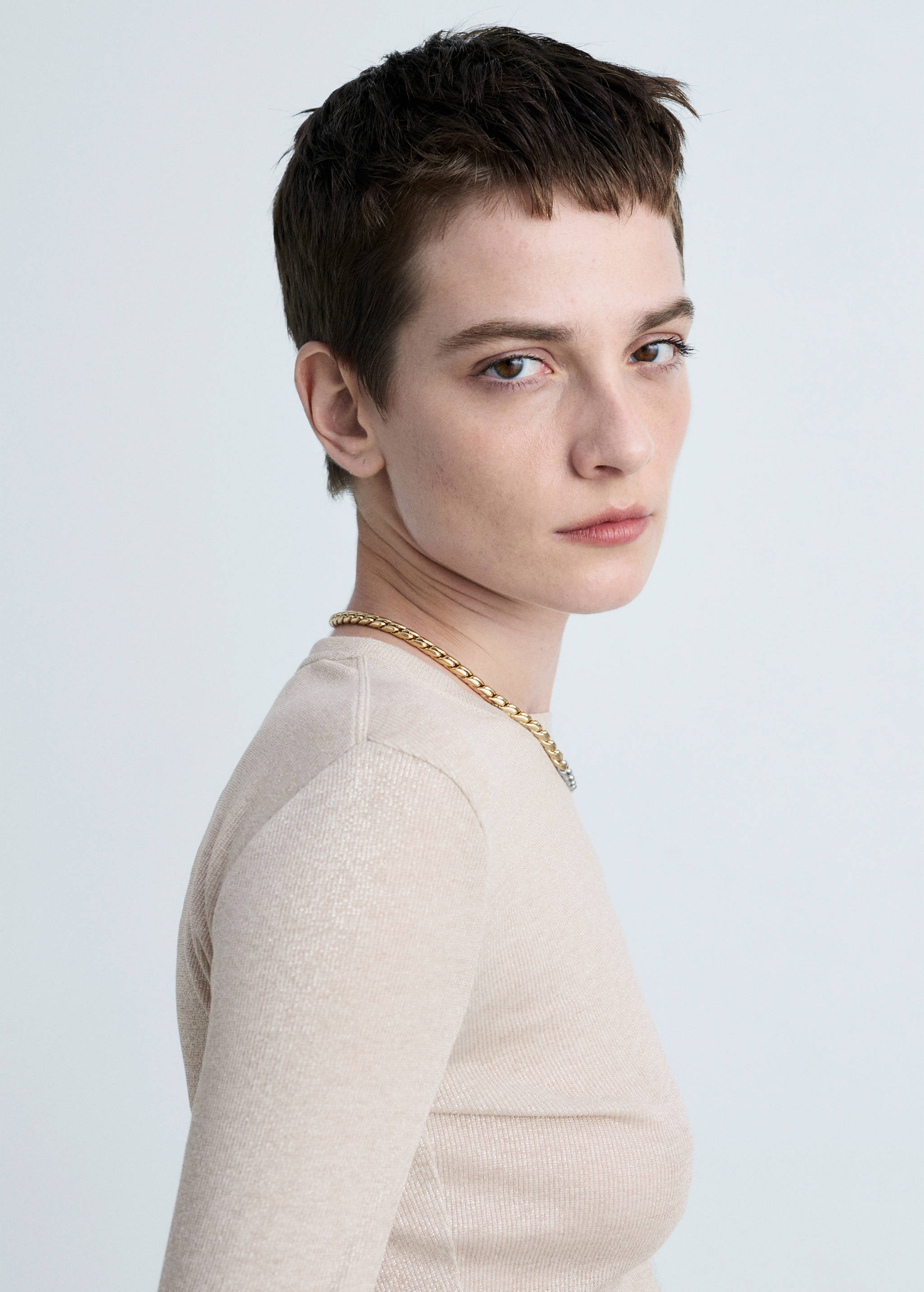 Lurex knitted t-shirt - Details of the article 1