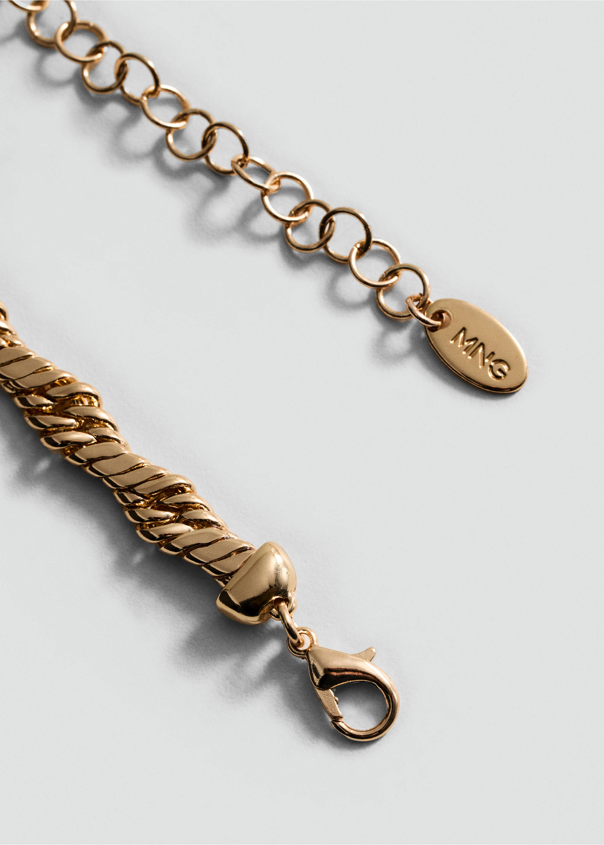 Collar cadena eslabones - Plano medio, Oro. Ref: 87010449-00.