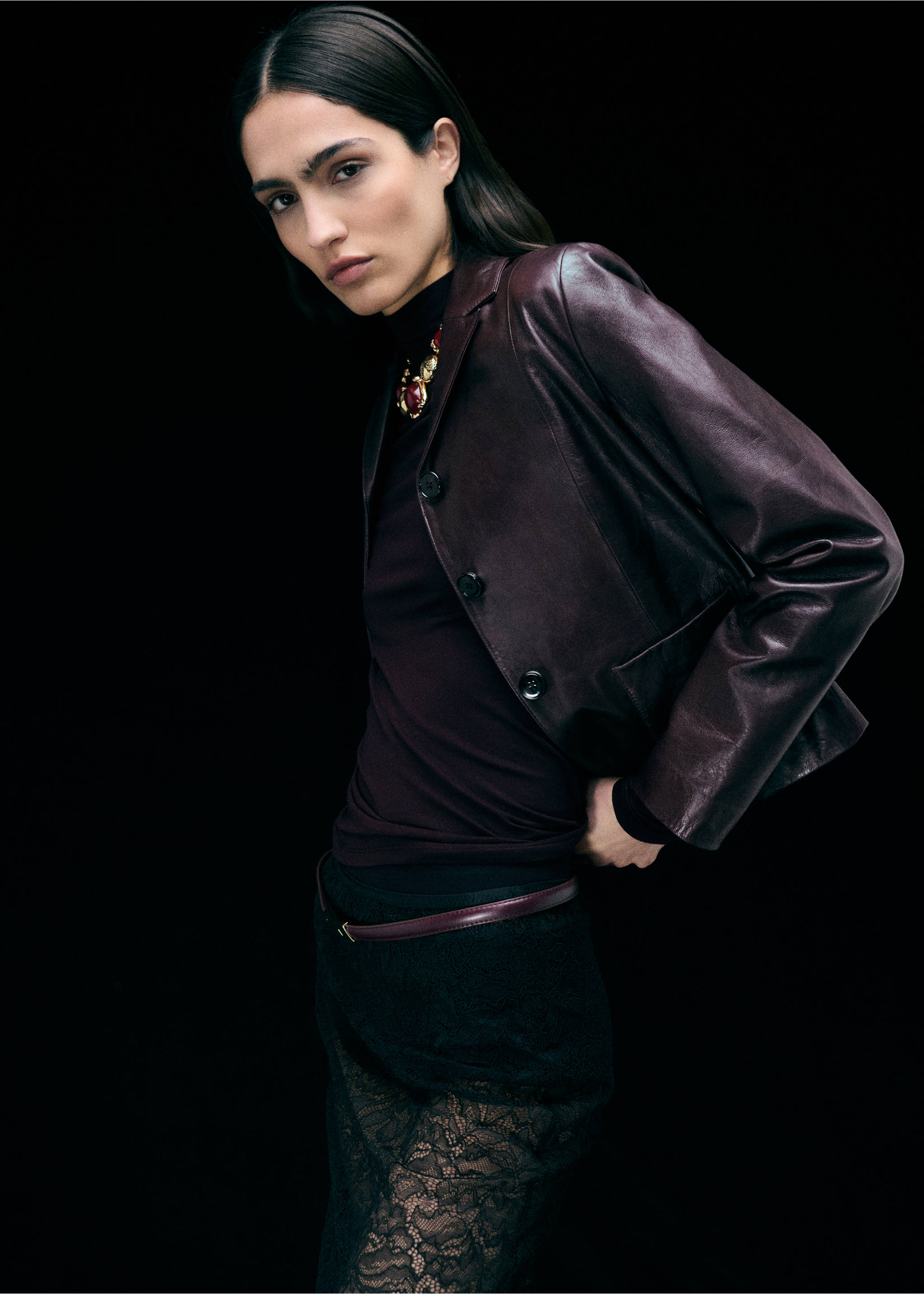 Combined beads necklace - General plane, Gold. Ref: 87010450-00.