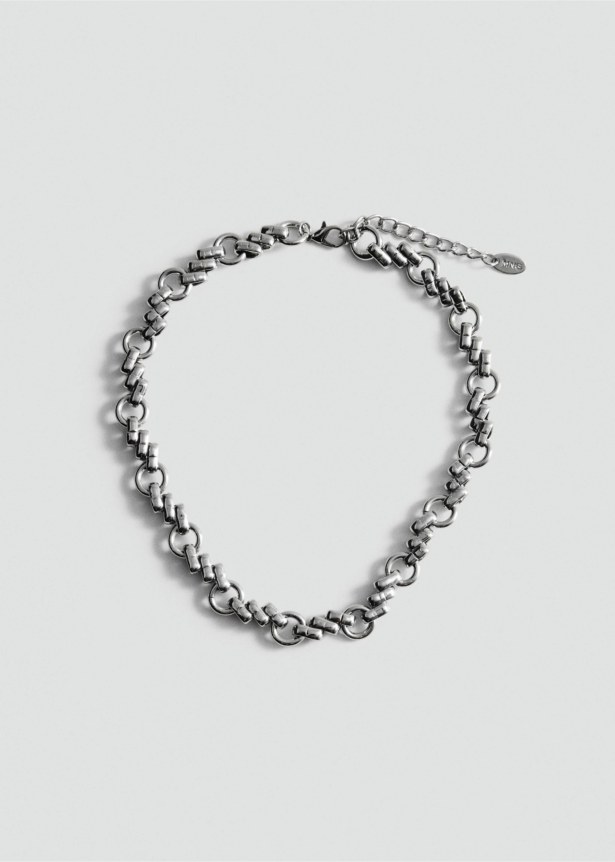 Link mixed necklace - Article without model, Silver. Ref: 87010451-00.
