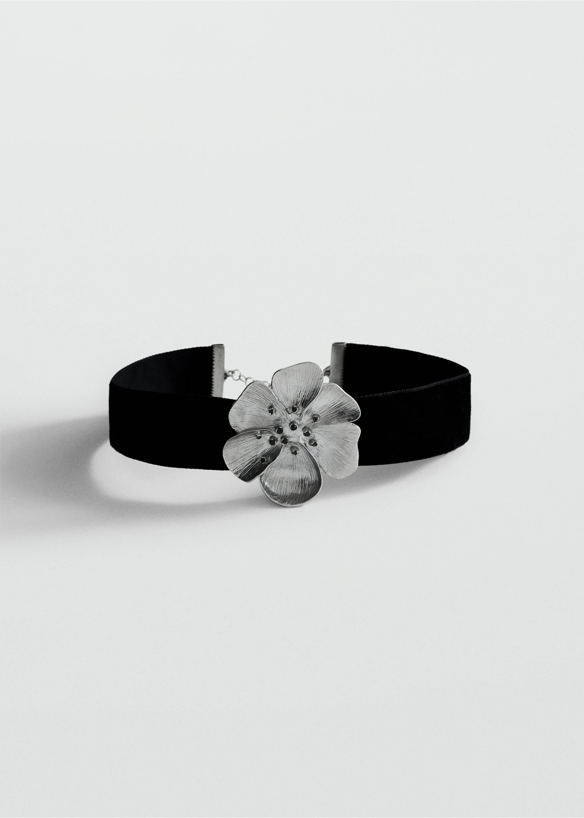 Collar choker flor cristales - Artículo sin modelo, Plata. Ref: 87010453-00.