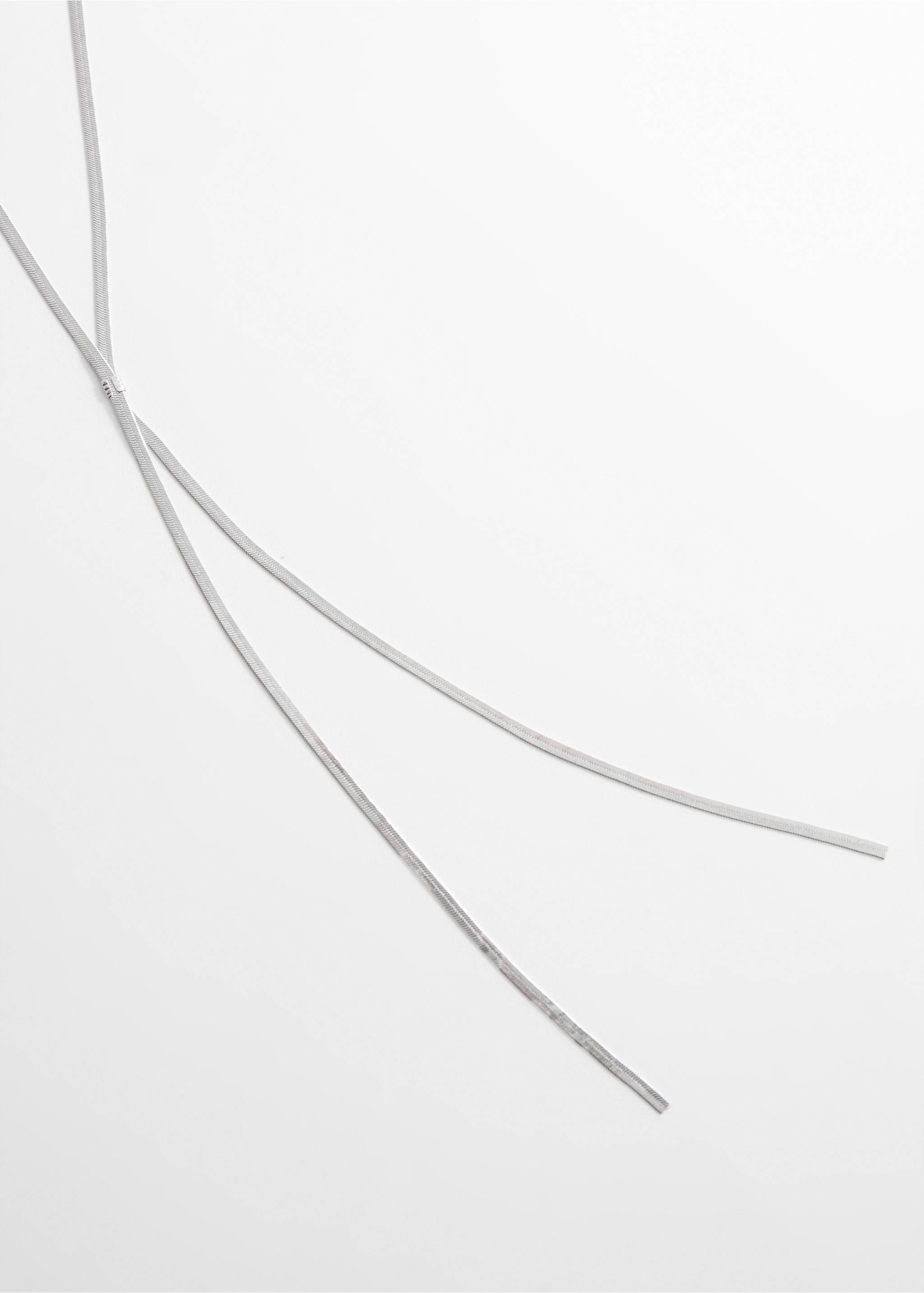 Collar largo combinado - Plano medio, Plata. Ref: 87010460-00.