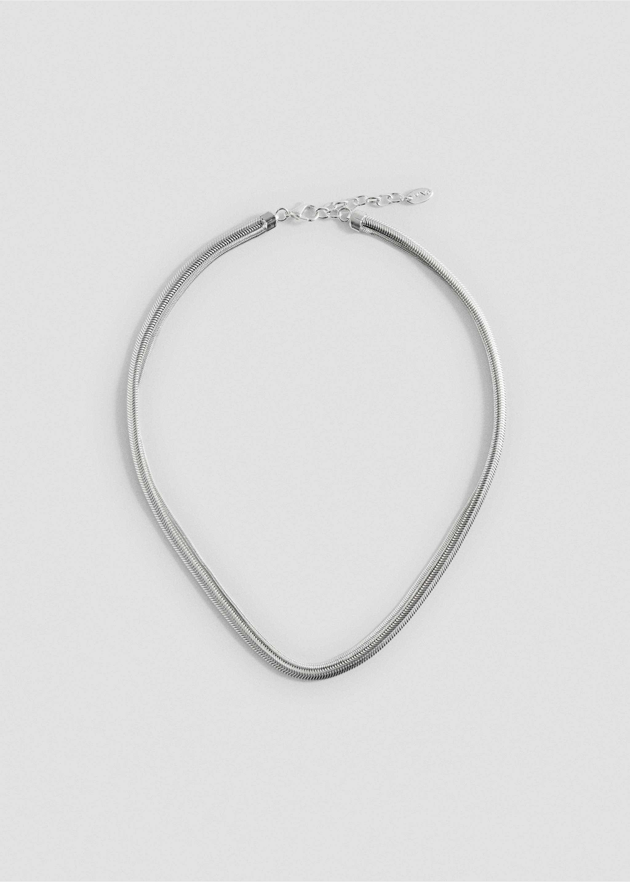 Dubbelt texturerat halsband - Artikel utan modell, Silverfärgad. Ref: 87010462-00.