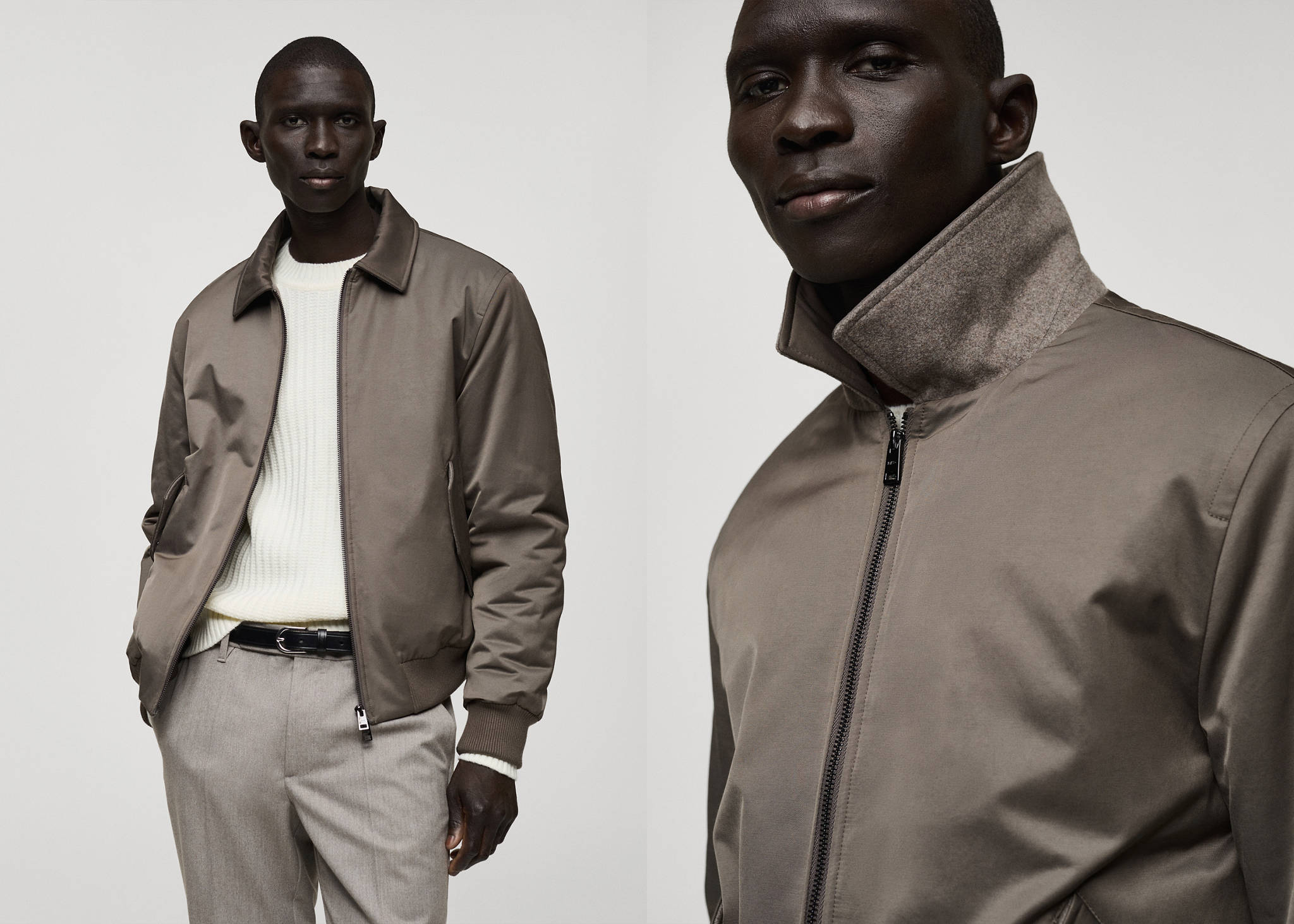 Quilted water repellent jacket - Panoramic plane
