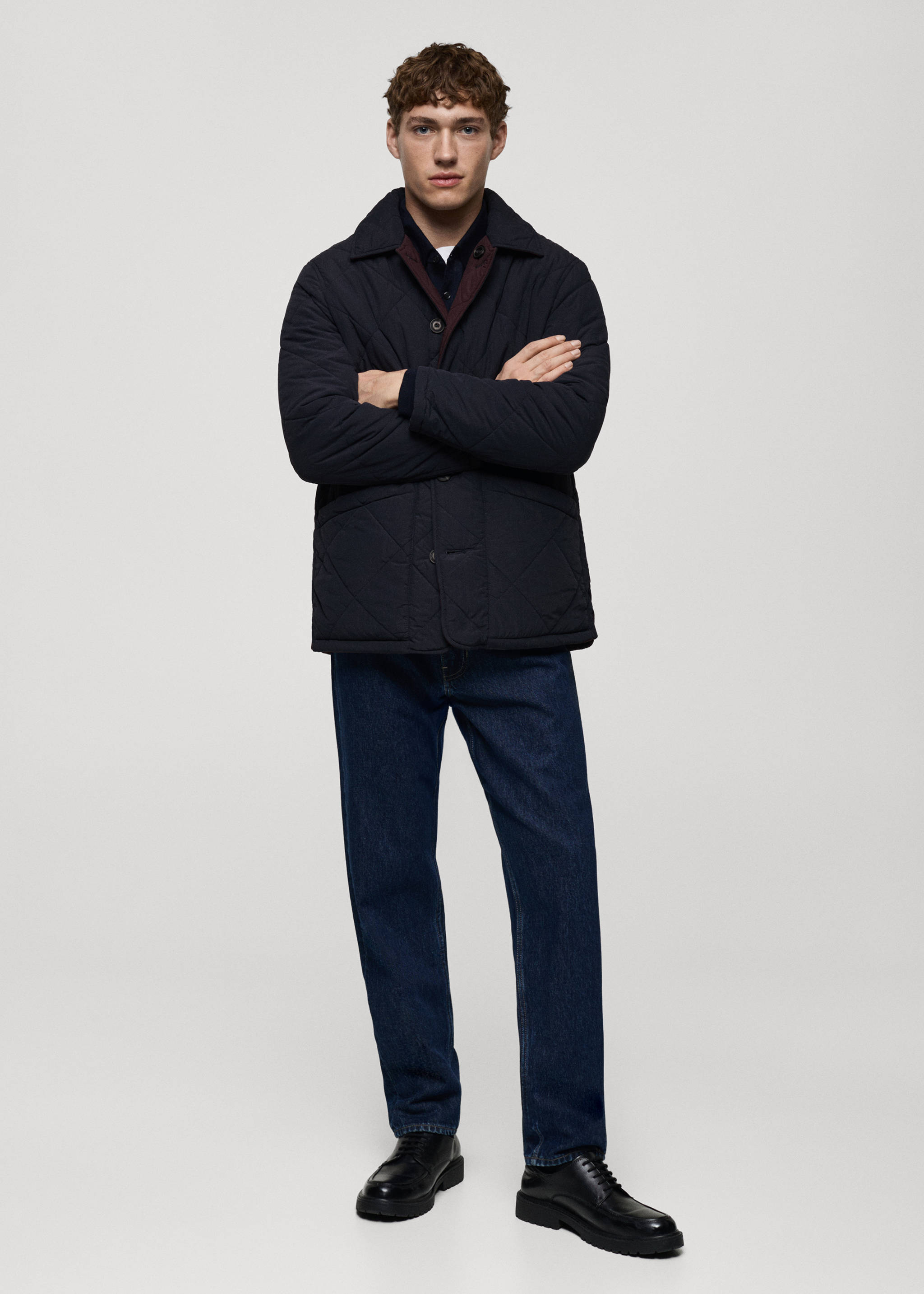 Casaco acolchoado reversível bicolor - Plano geral