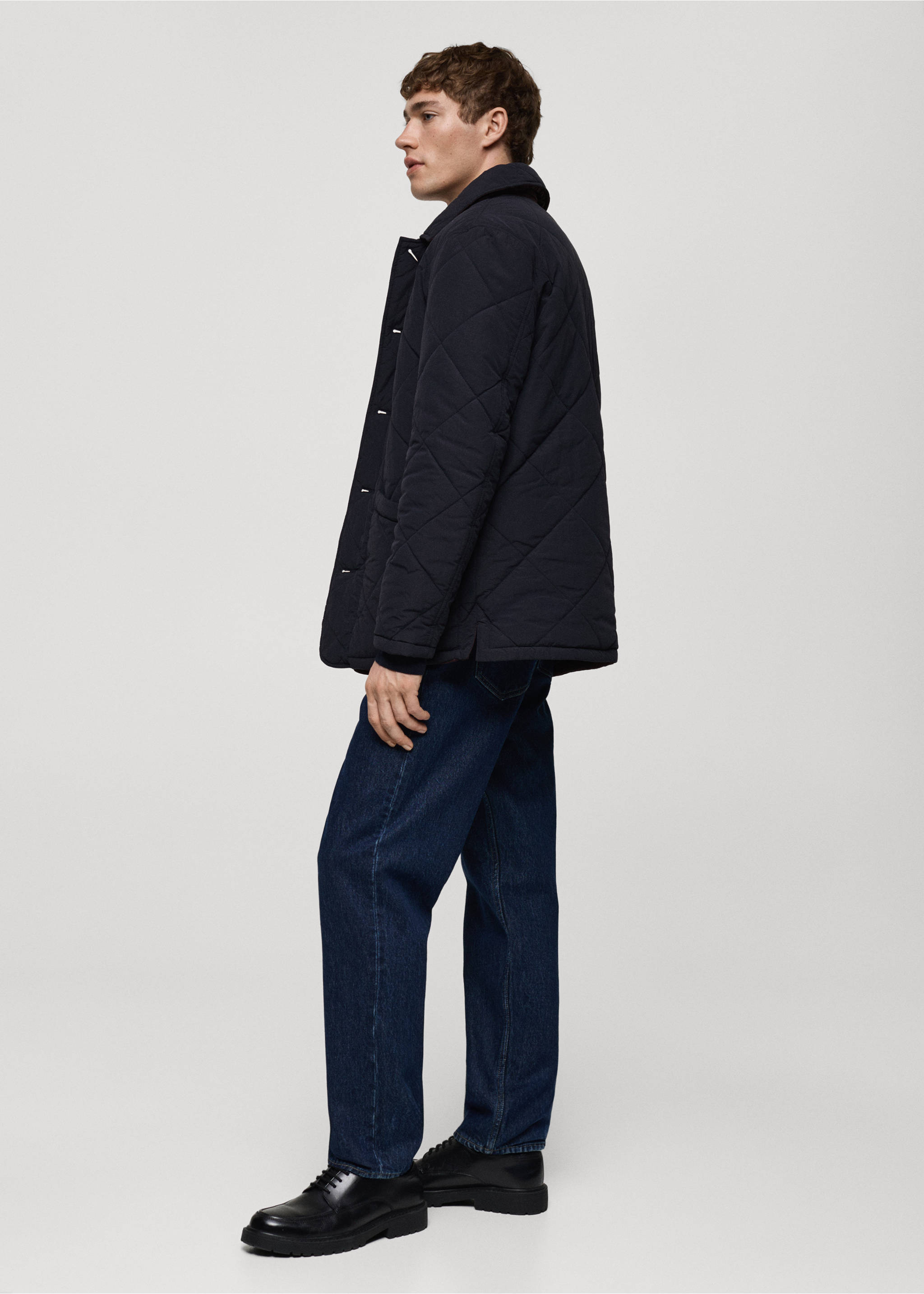 Jaqueta embuatada reversible bicolor - Detall de l'article 2, Blau marí fosc. Ref: 87010577-00.