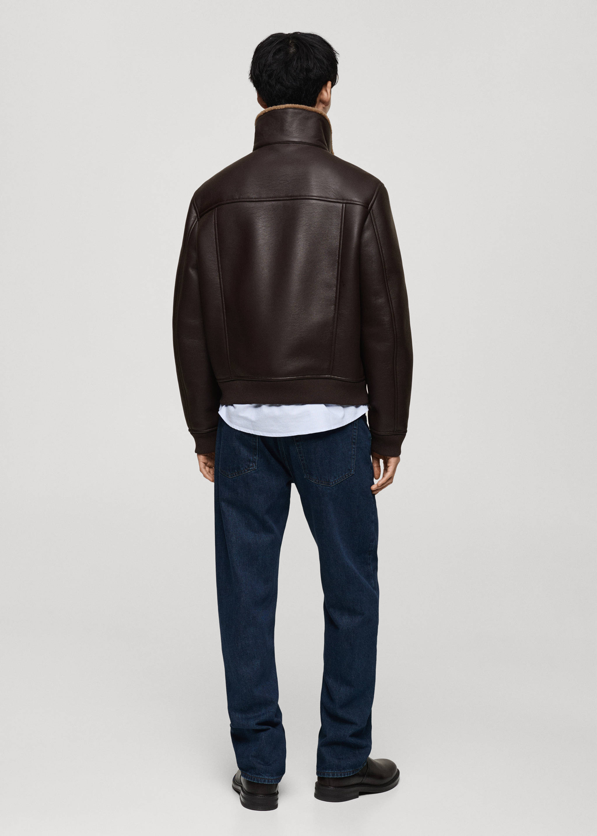 Faux-fur jacket with fleece lining - Reverse of the article