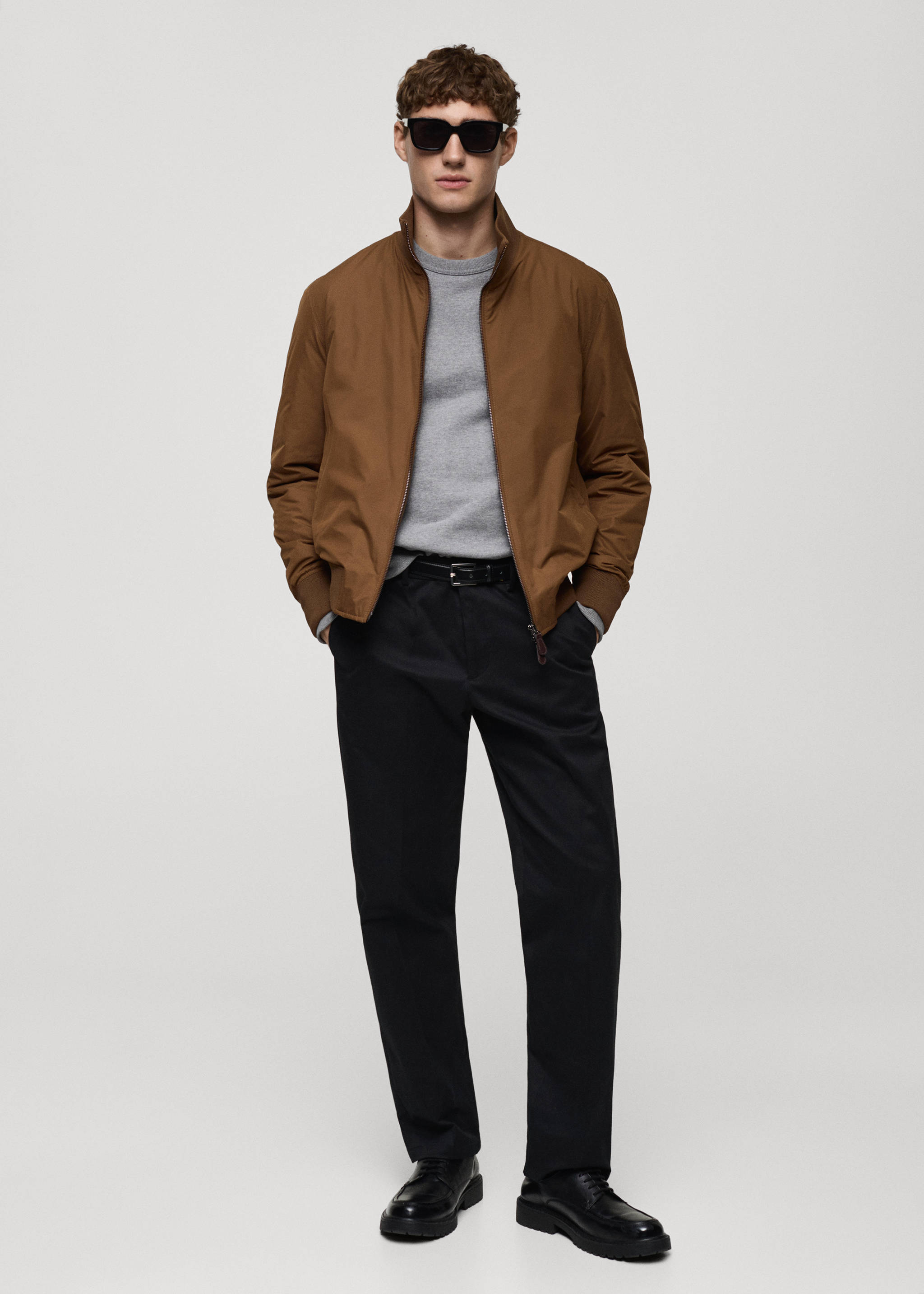 Water-repellent quilted bomber jacket - General plane