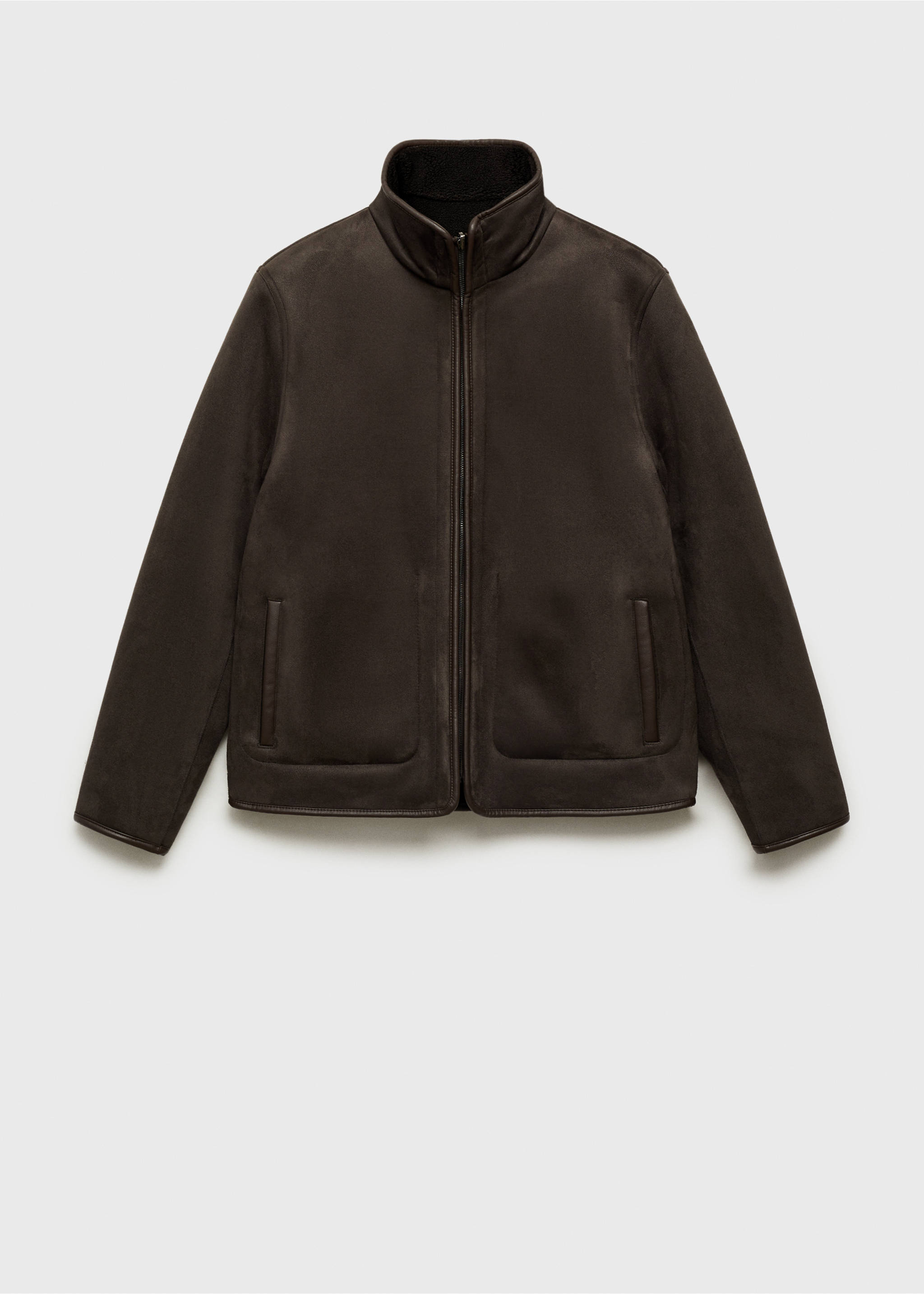 Reversibel jasje met schapenvacht - Artikel zonder model, Chocoladebruin. Ref: 87010581-00.
