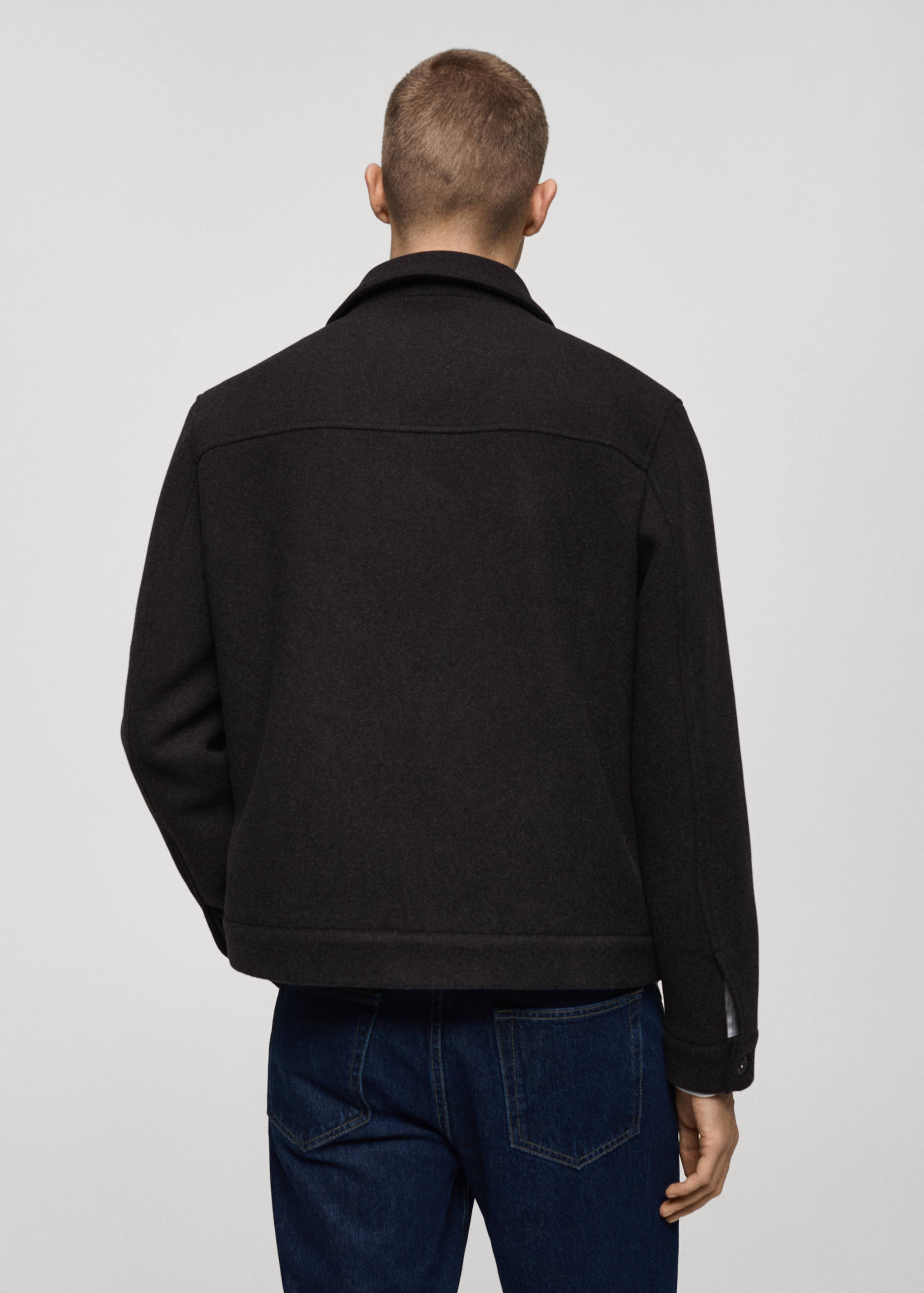Regular-fit wool jacket - Reverse of the article
