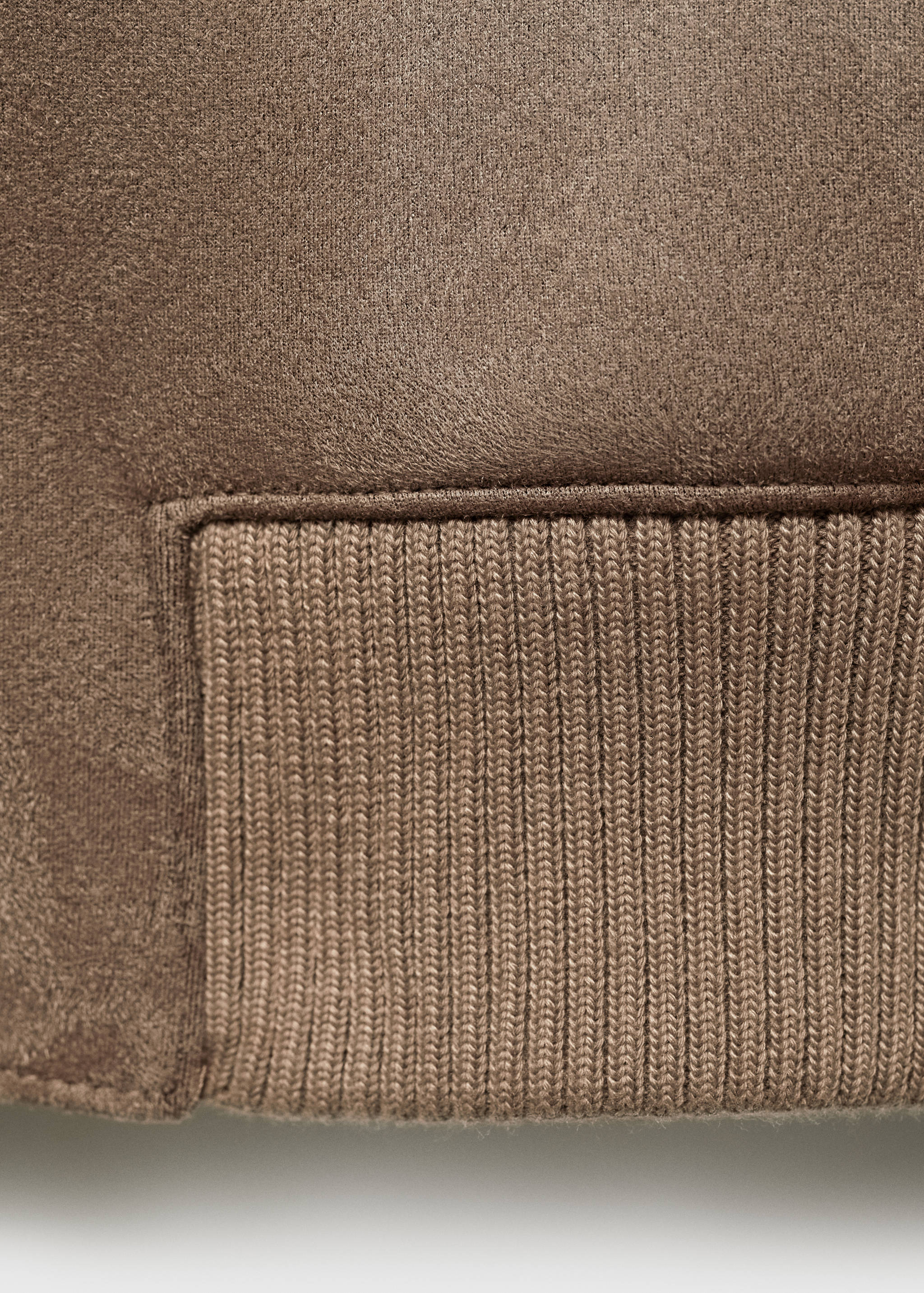 Suede-effect bomber jacket - Details of the article 0