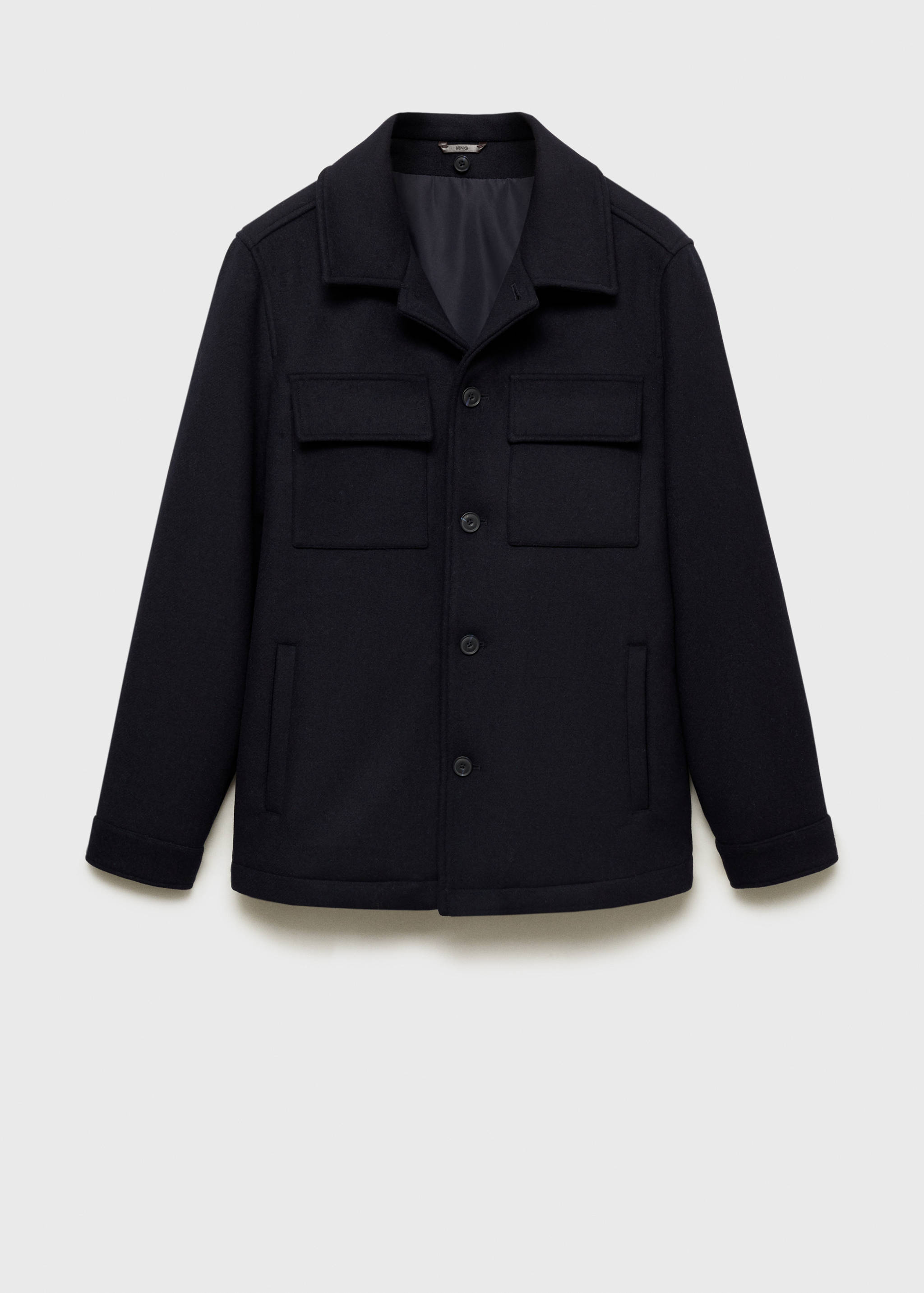 Wool blend coat with detachable hood - Details of the article 8