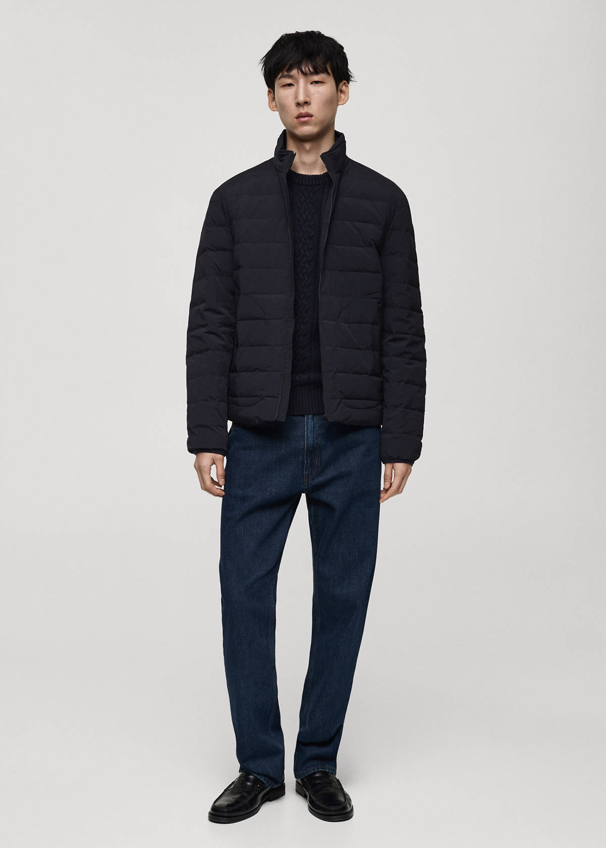 Quilted jacket with down and feather filling