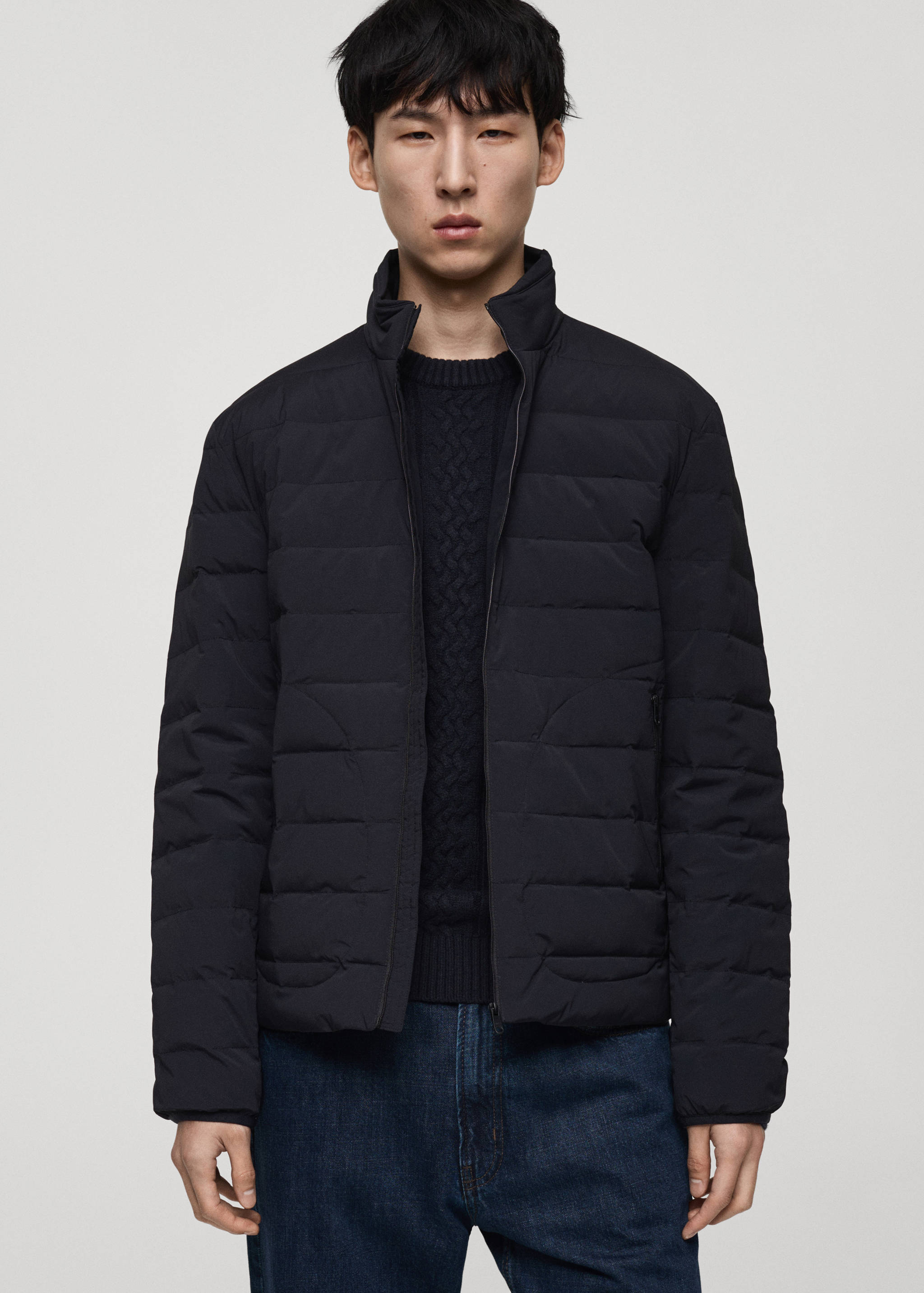 Veste matelassée rembourrage duvet et plumes - Plan moyen