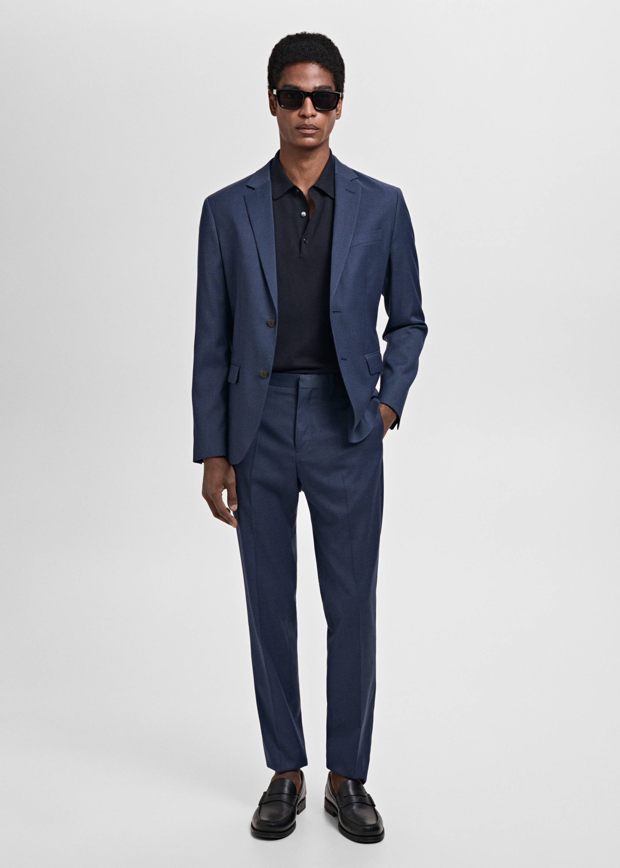 Super Slim Fit-Anzughose aus Stretchstoff - Allgemeine Ansicht