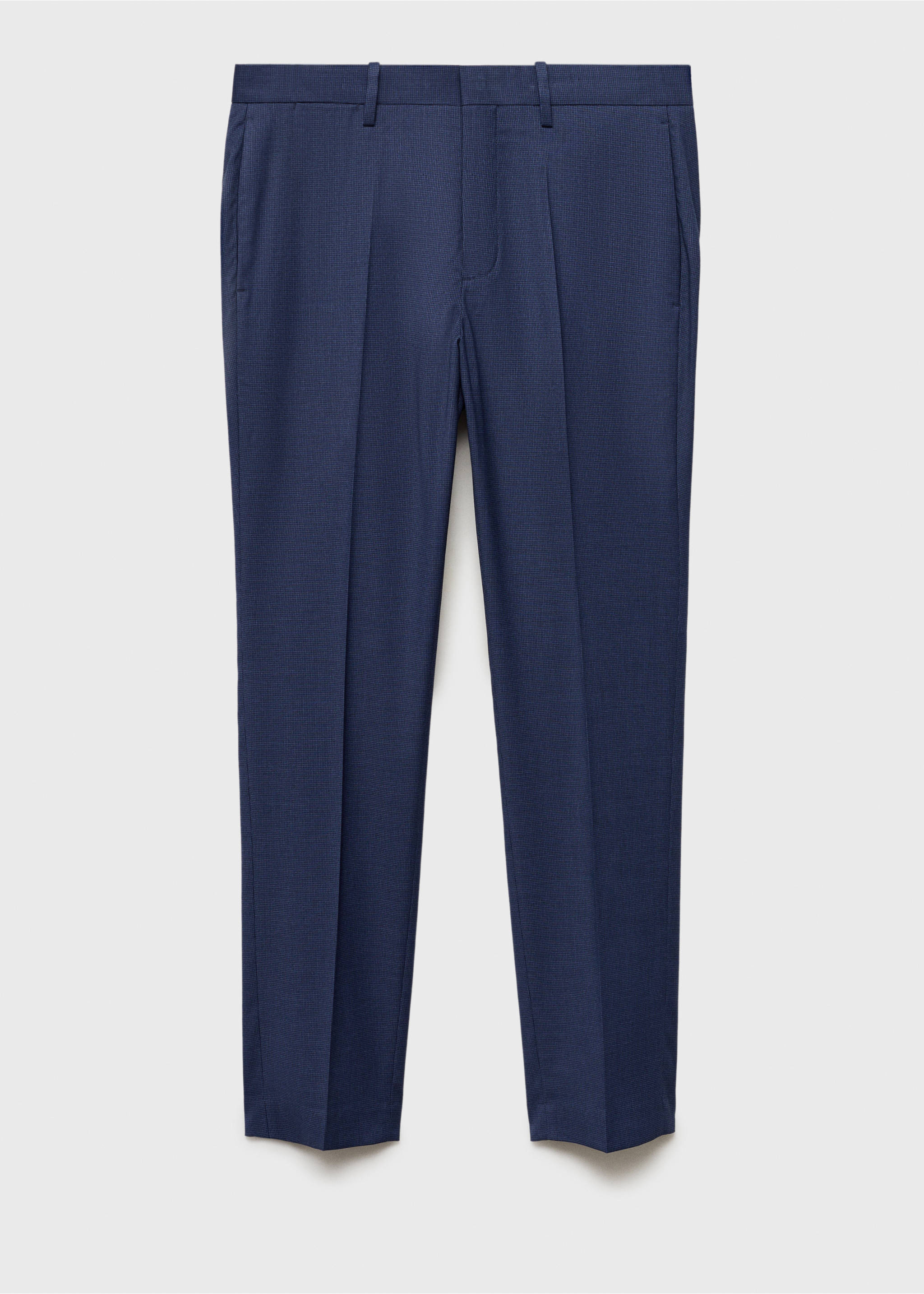 Stretch fabric super slim-fit suit trousers - Article without model, Ink Blue. Ref: 87010590-00.
