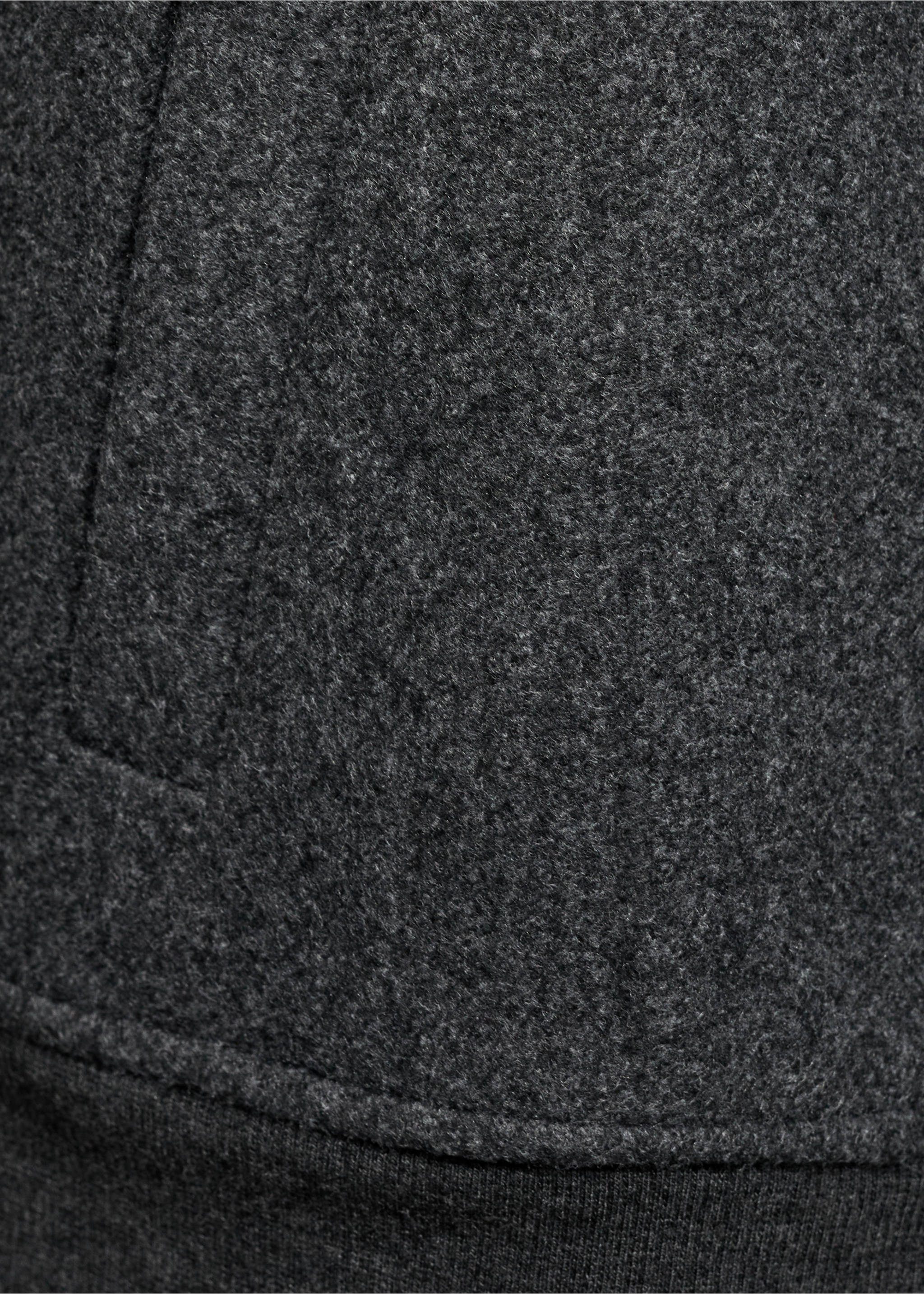 Regular-fit flannel bomber jacket - Details of the article 8, Dark Heather Grey. Ref: 87010596-00.