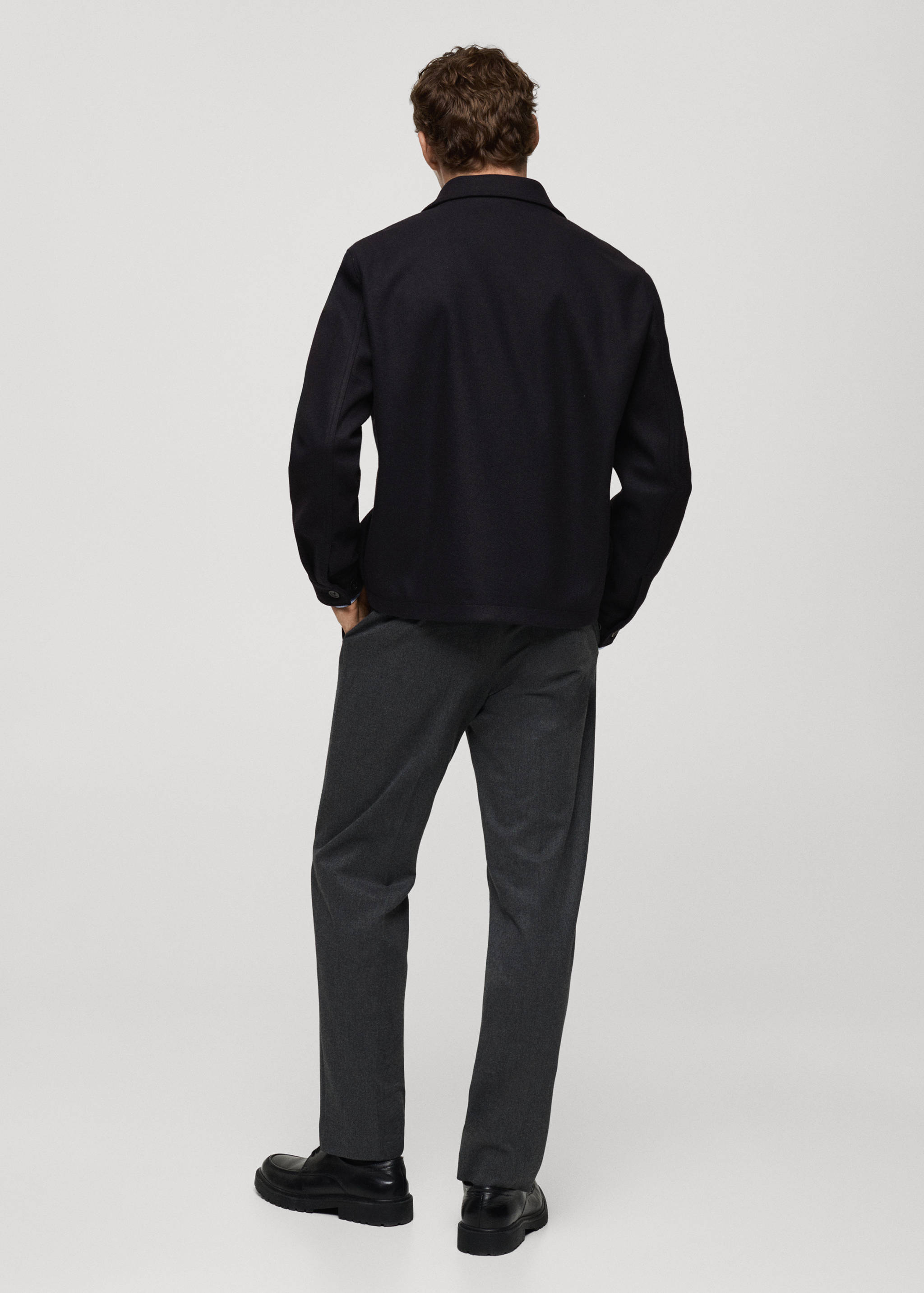 Regular-fit flannel jacket - Reverse of the article