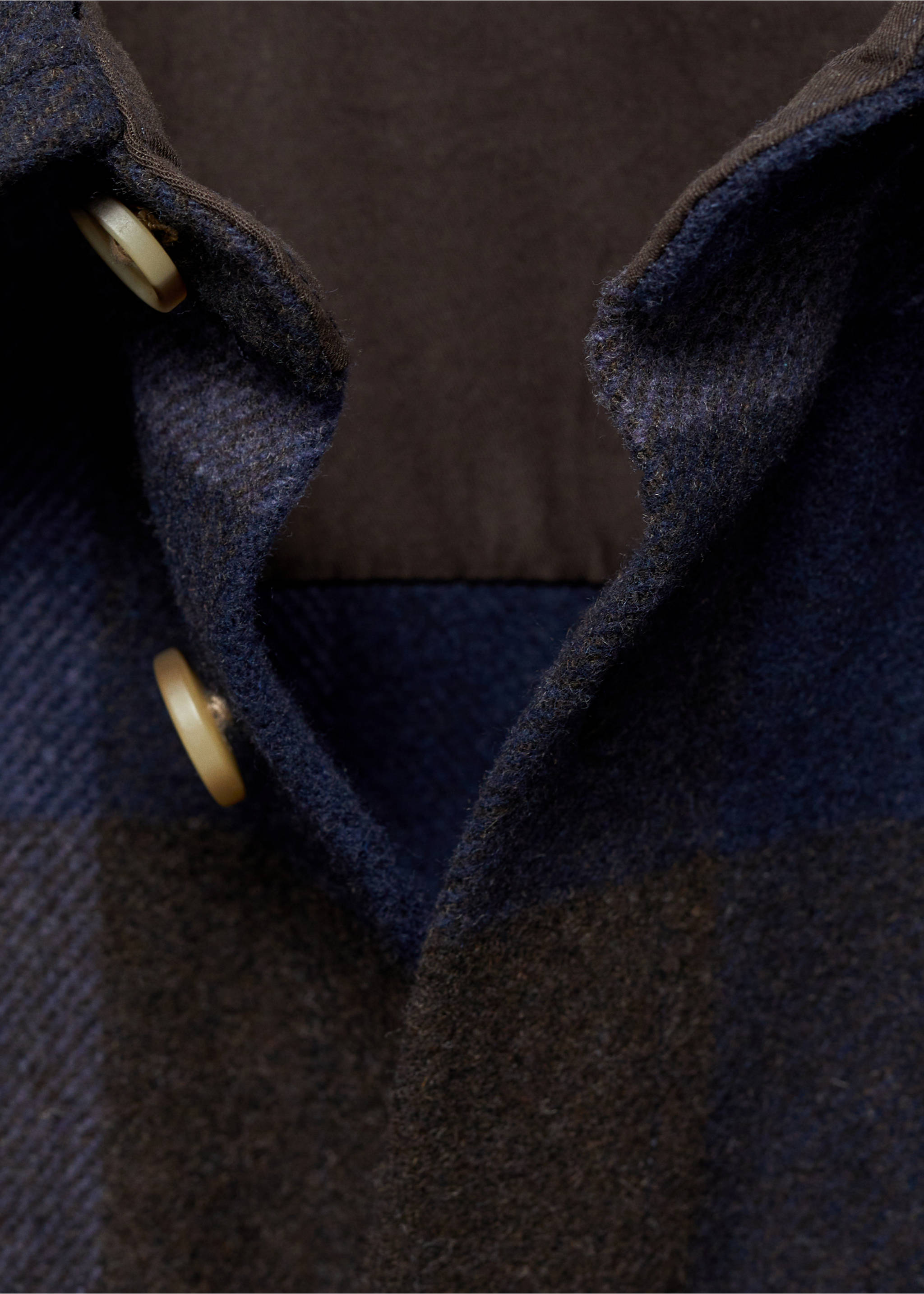 Sobrecamisa lana franela cuadros - Detalle del artículo 8, Azul. Ref: 87010599-00.