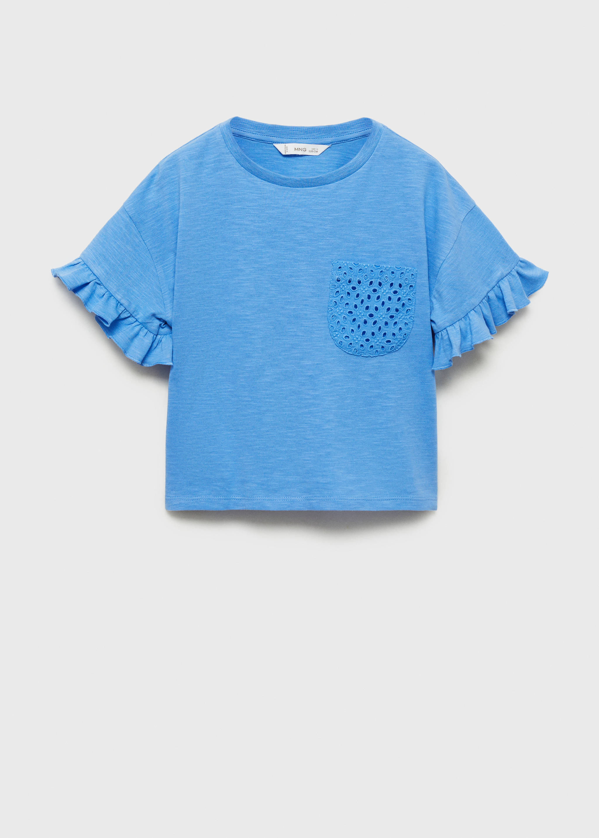 T-shirt med broderad bröstficka - Artikel utan modell