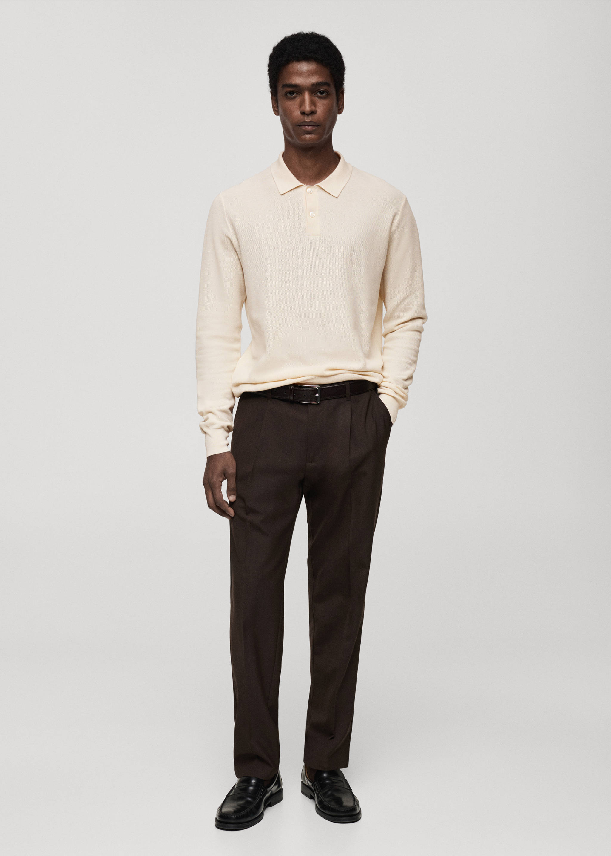 Jersei polo punt cotó microestructura - Pla general